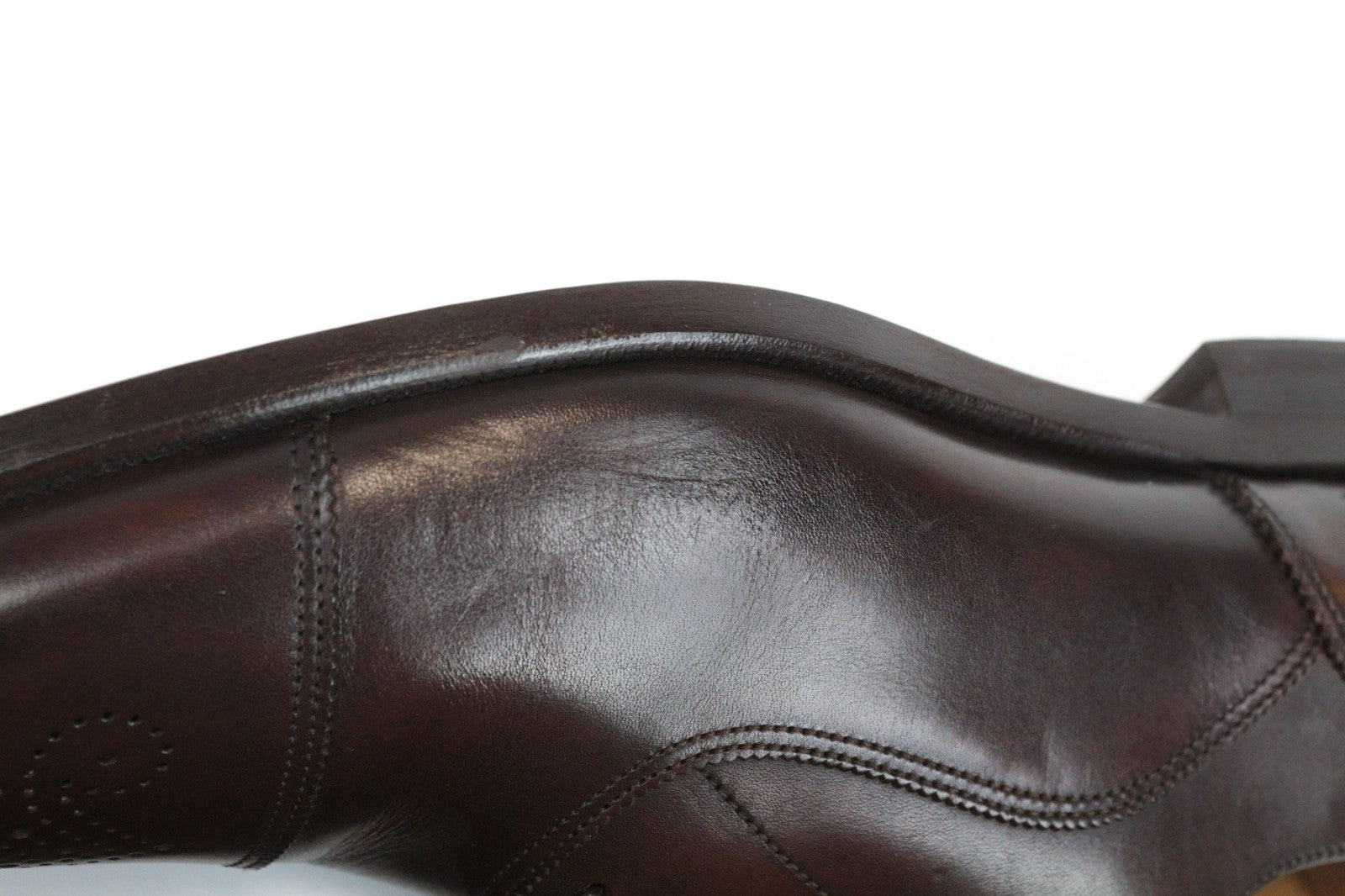 SUITSUPPLY Men's EU42 Brown Leather Low-Top Classic Dress Shoes