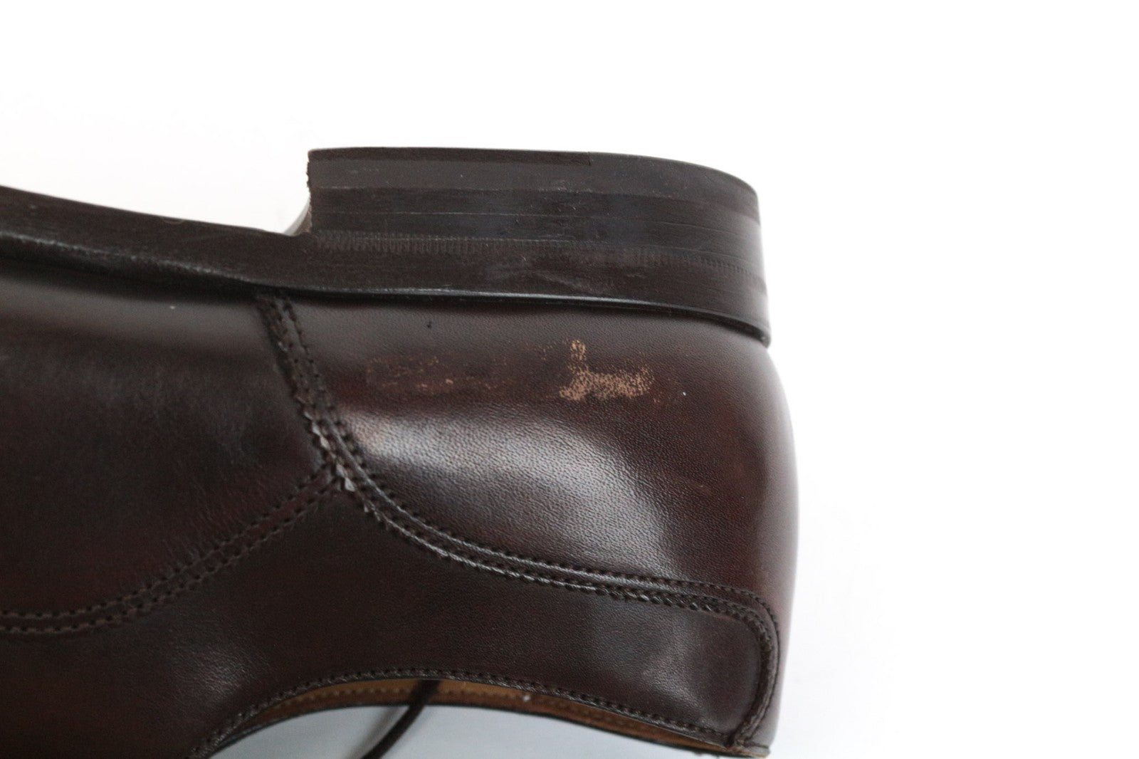 SUITSUPPLY Men's EU42 Brown Leather Low-Top Classic Dress Shoes