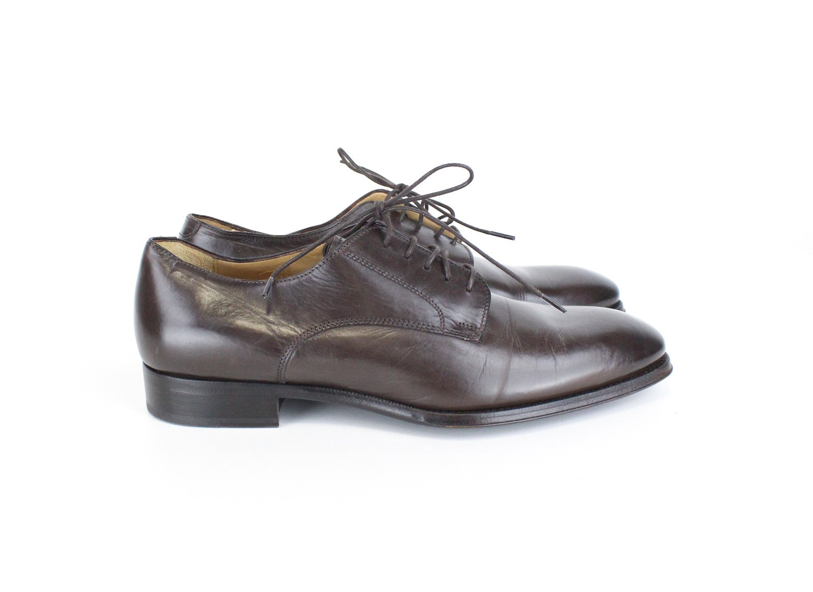 SUITSUPPLY vyriški rudi odiniai klasikiniai žemakulniai bateliai su raišteliais, dydis EU42 