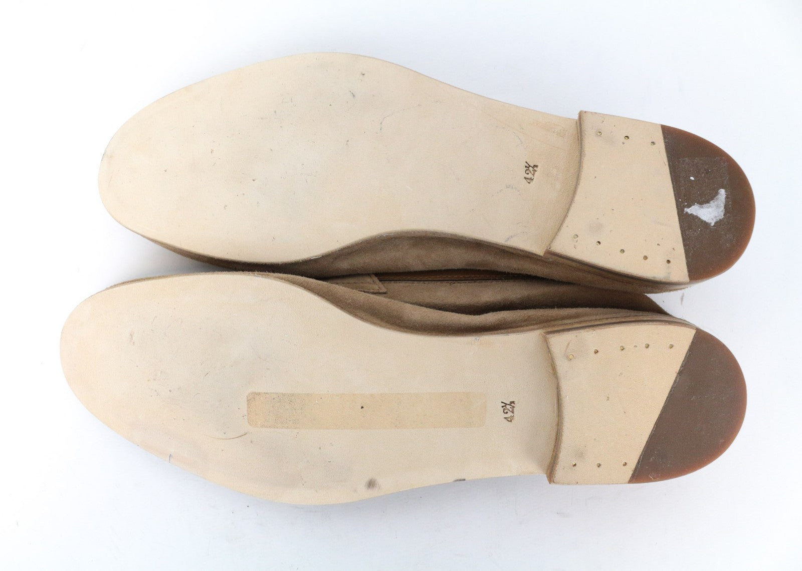 „SUITSUPPLY“ vyriški smėlio spalvos zomšiniai mokasinai, 42,5 dydžio, veršiuko odos mokasinai, išmanūs 