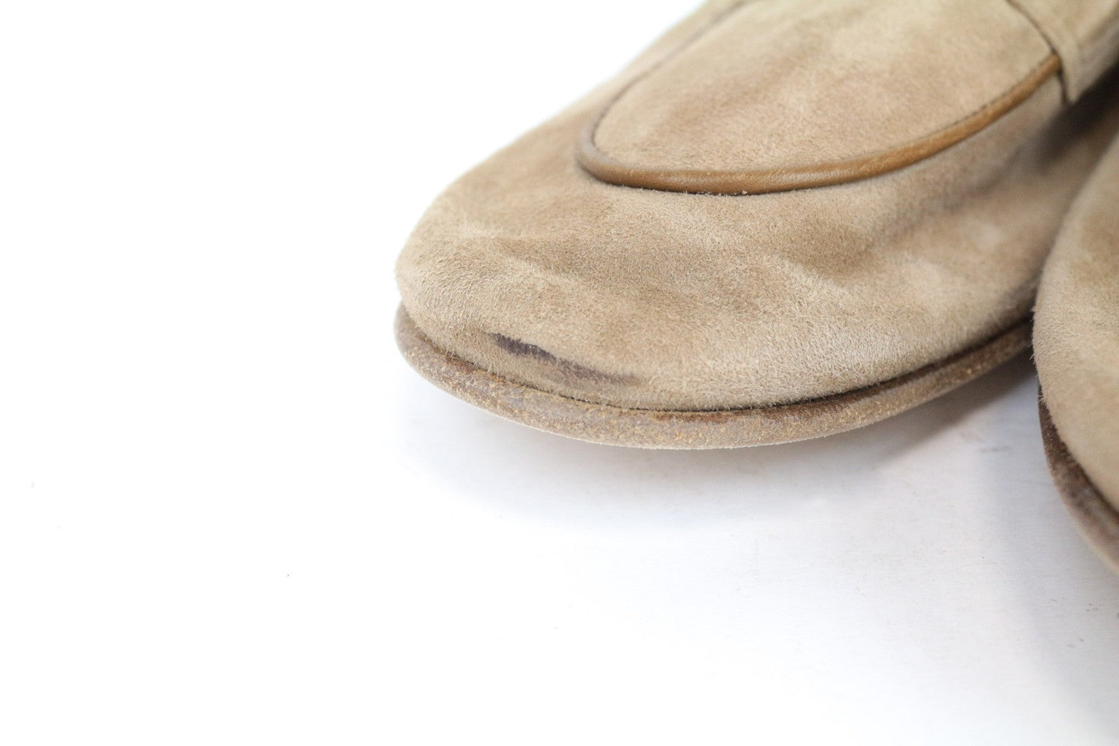 „SUITSUPPLY“ vyriški smėlio spalvos zomšiniai mokasinai, 42,5 dydžio, veršiuko odos mokasinai, išmanūs 