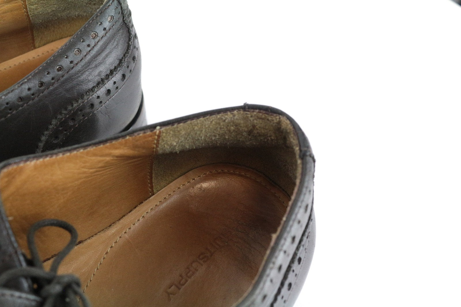 SUITSUPPLY Men's Shoes EU43 Brown Leather Classic Formal Laced Pair