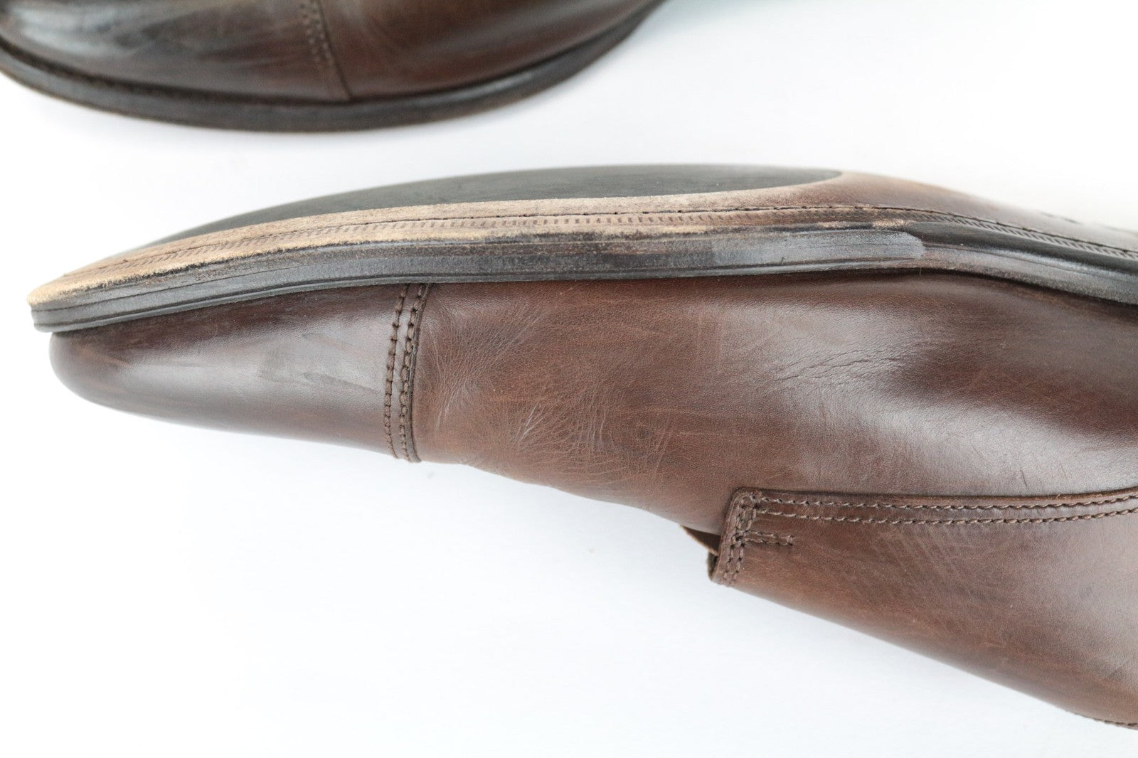 SUITSUPPLY Brown Leather Formal Shoes EU45 Men's Classic Buckled Loafers