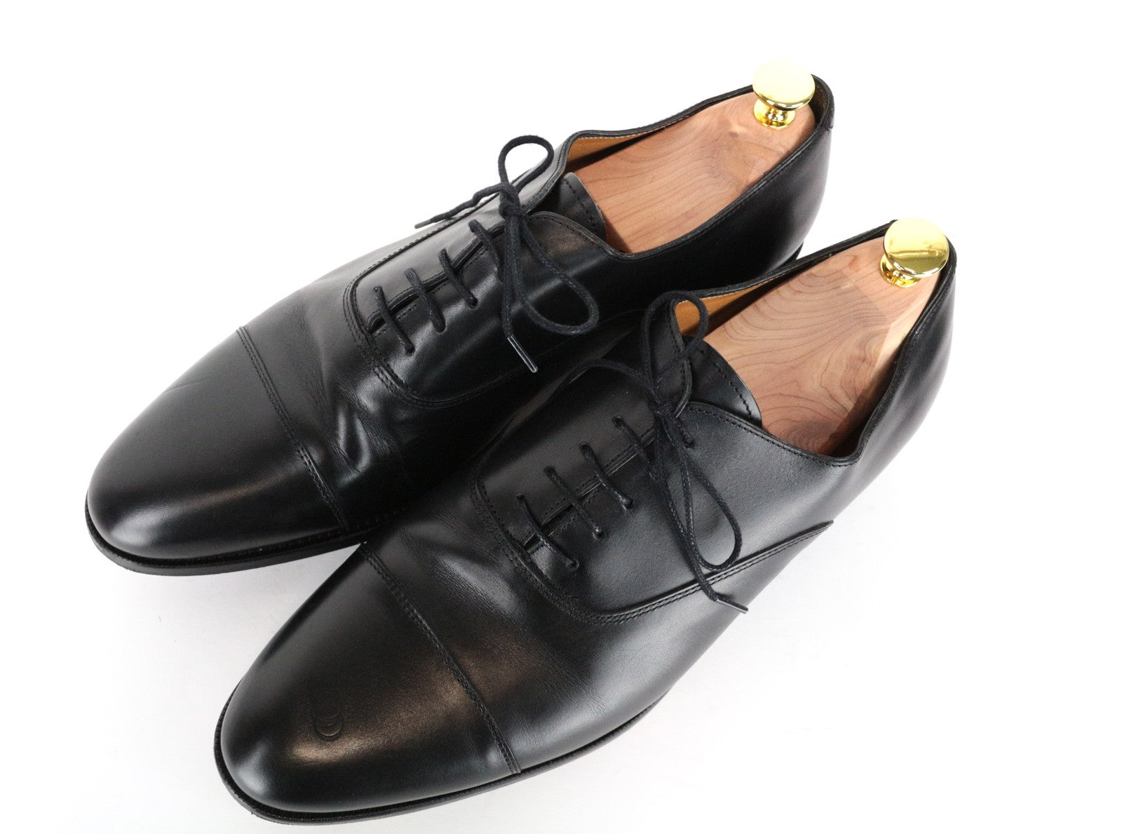 SUITSUPPLY Men's Casual Shoes EU46 Black Leather Formal Laced Low-Top Classic