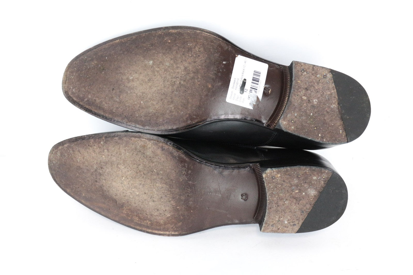 SUITSUPPLY Men's Casual Shoes EU46 Black Leather Formal Laced Low-Top Classic