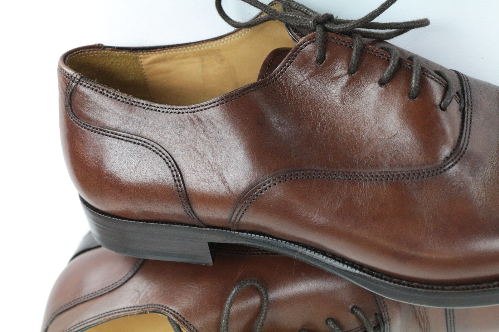 SUITSUPPLY Men's Casual Shoes EU41.5 Brown Leather Low-Top Relaxed Style