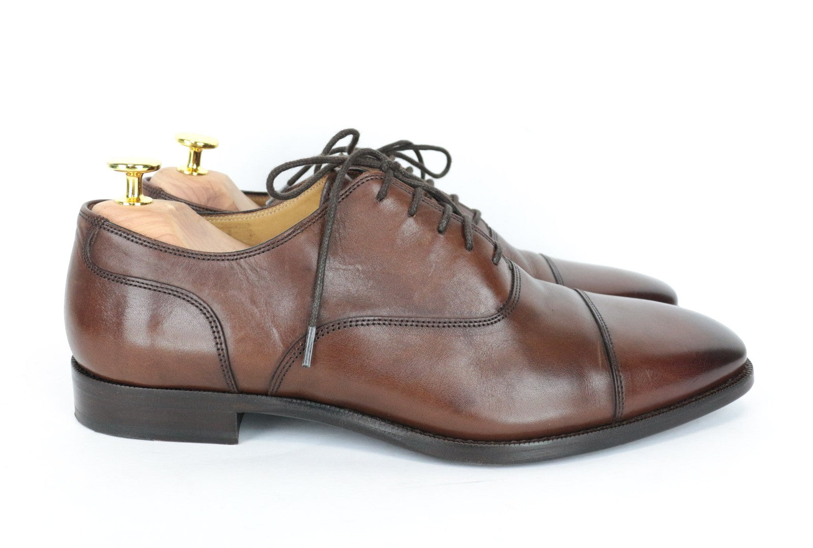 SUITSUPPLY Men's Casual Shoes EU41.5 Brown Leather Low-Top Relaxed Style