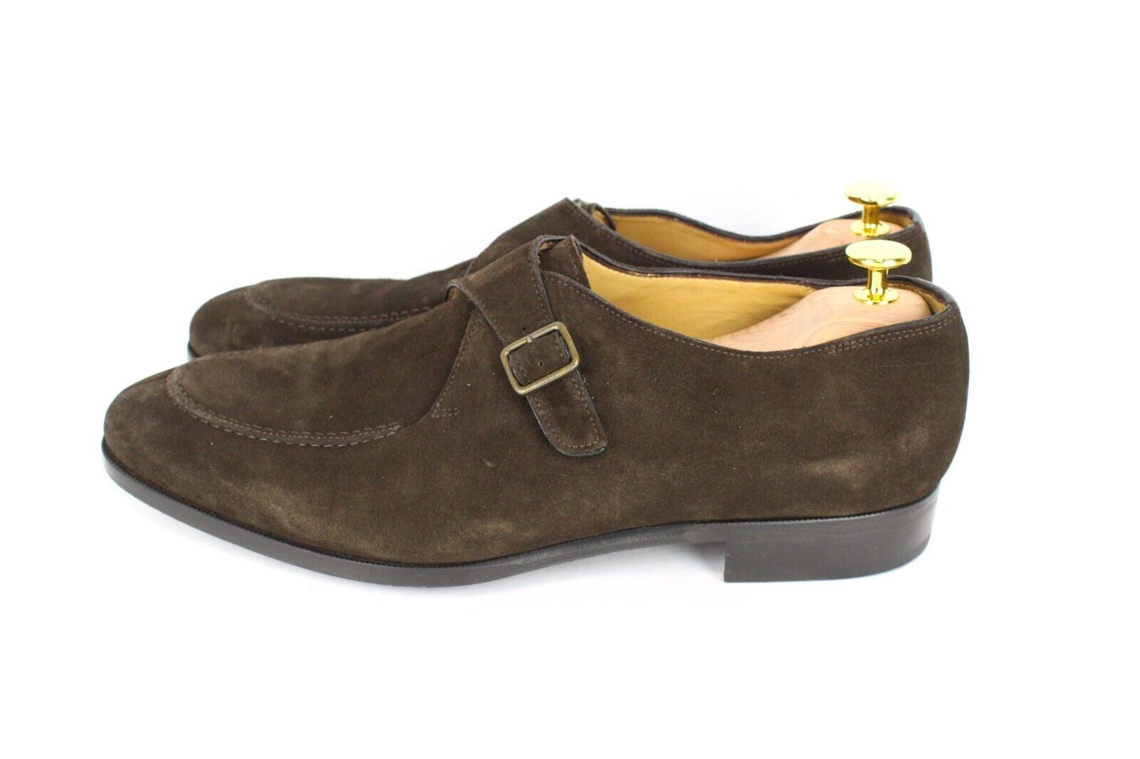 SUITSUPPLY vyriški laisvalaikio batai EU45 rudi odiniai sagtimis klasikinio stiliaus 