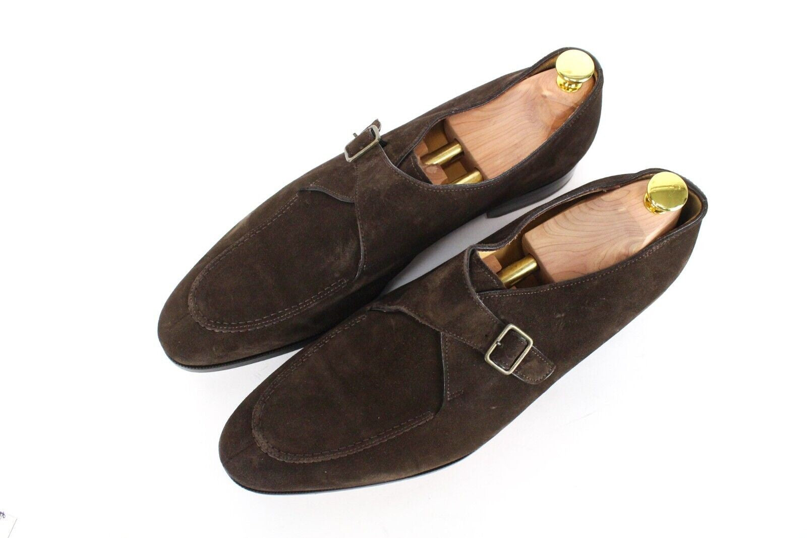 SUITSUPPLY vyriški laisvalaikio batai EU45 rudi odiniai sagtimis klasikinio stiliaus 