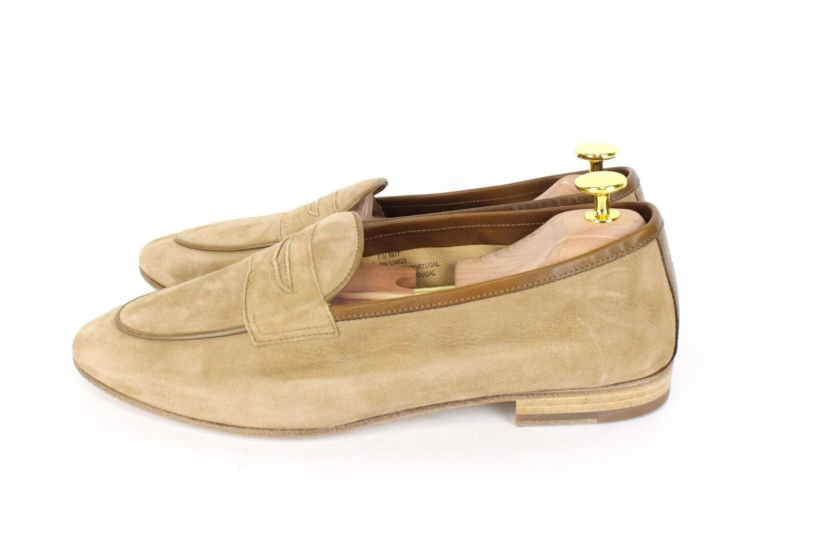 SUITSUPPLY Men's Casual Shoes EU43 Brown Leather Suede Slip On Loafers Classic