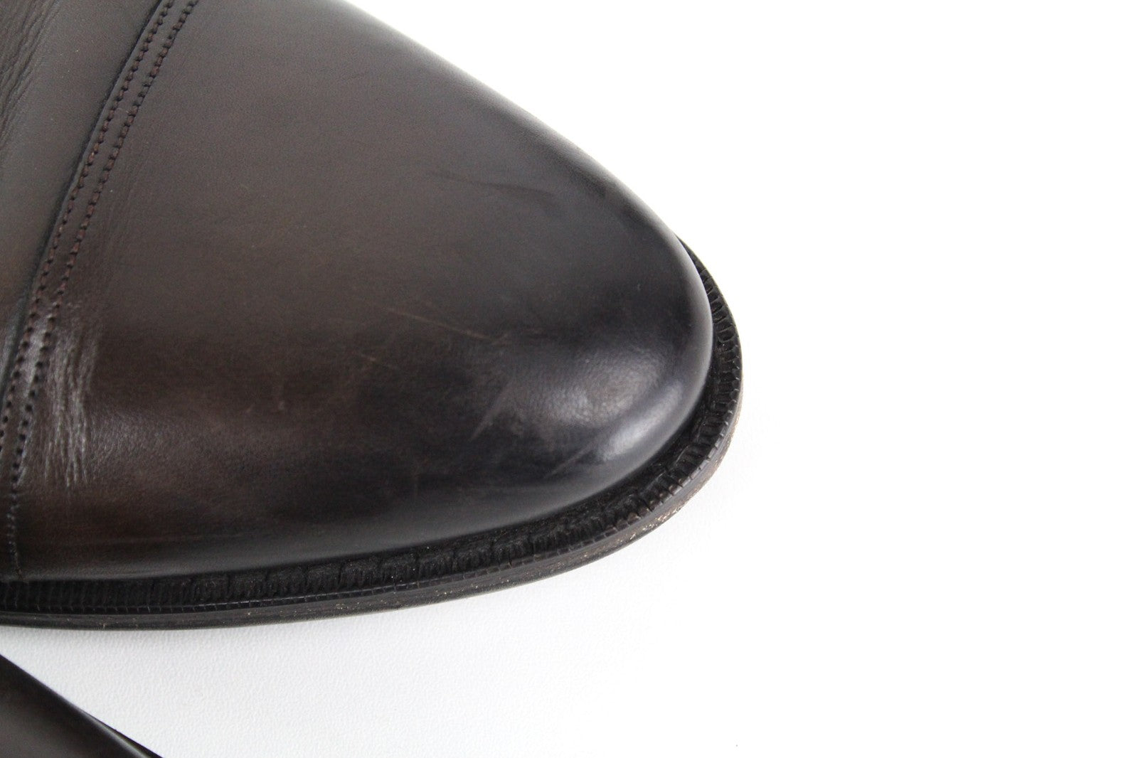 SUITSUPPLY tamsiai rudi EU44 odiniai žemapadžiai vyriški batai su raišteliais, UK10 klasikiniai 