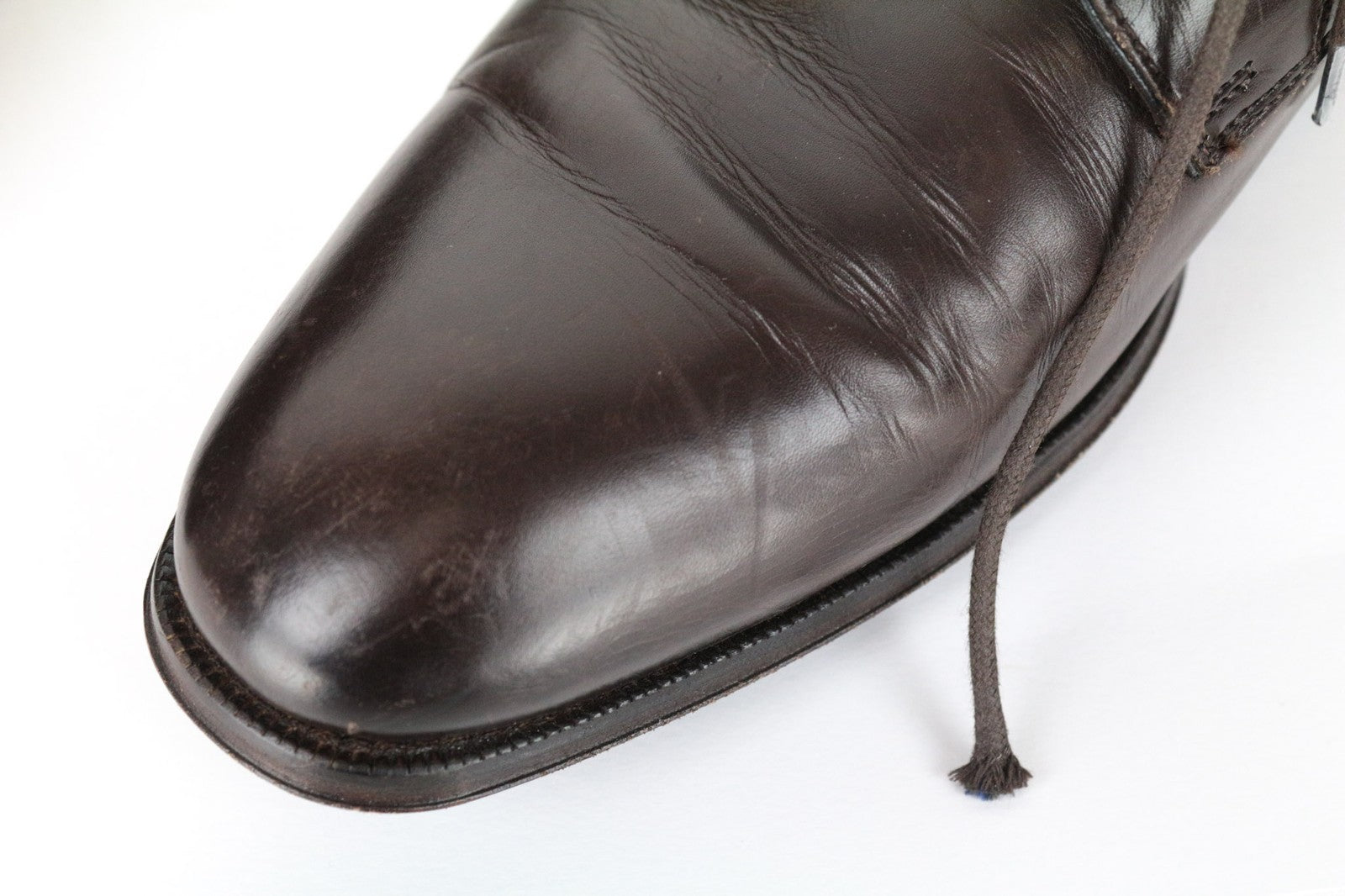 SUITSUPPLY Men's EU41.5 Brown Leather Classic Laced Low Casual Shoe Style