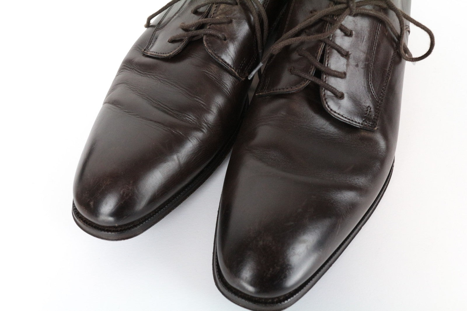 SUITSUPPLY Men's EU41.5 Brown Leather Classic Laced Low Casual Shoe Style