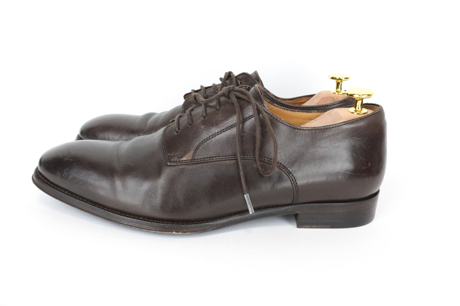 SUITSUPPLY Men's EU41.5 Brown Leather Classic Laced Low Casual Shoe Style