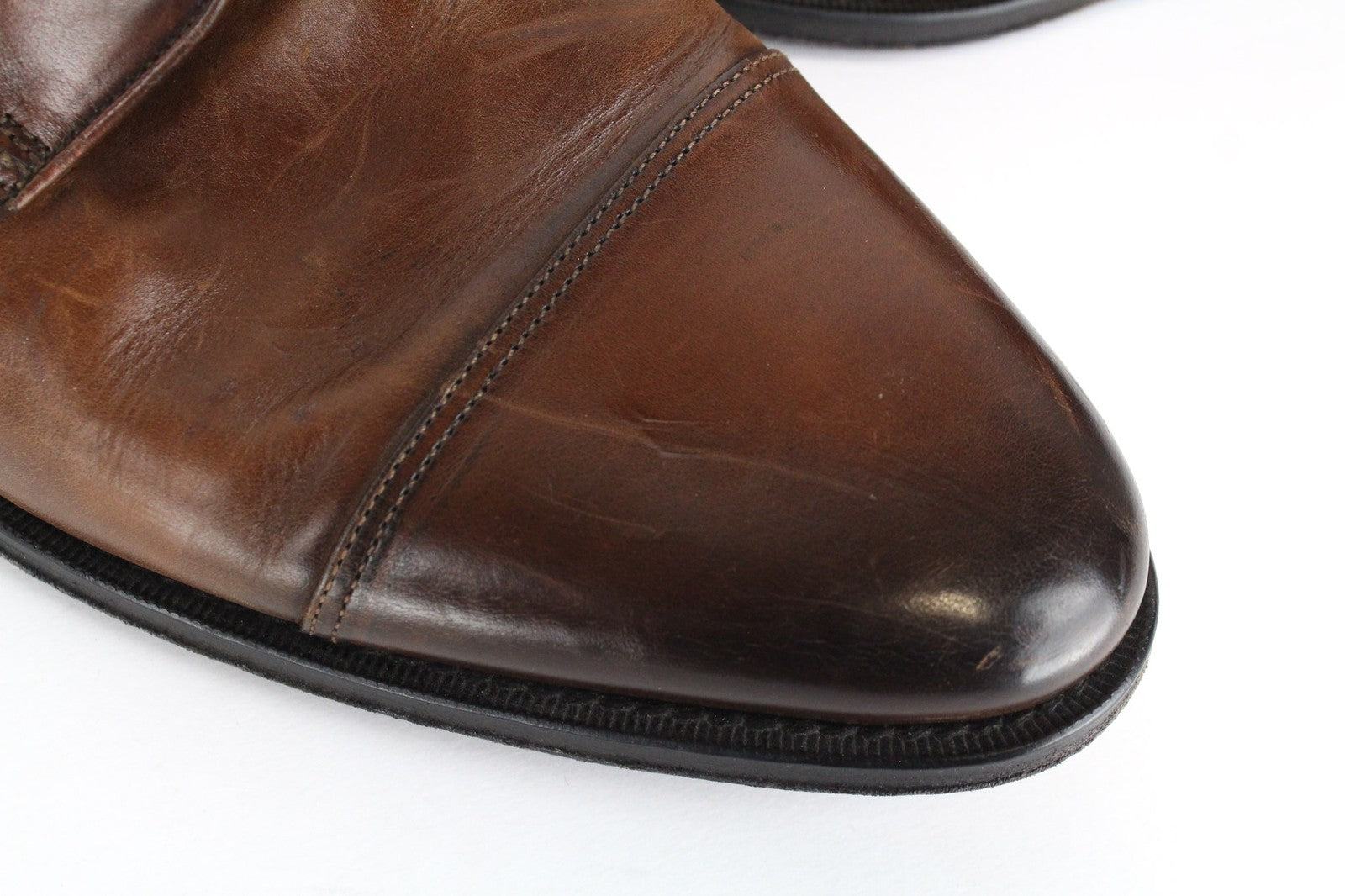 SUITSUPPLY Men's Brown Leather EU43 Lace-Up Low Top Dressy Casual Shoes