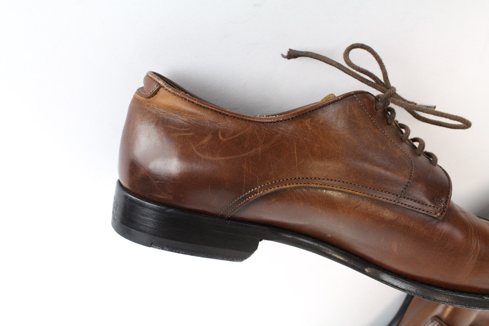 SUITSUPPLY Men's Brown Leather EU43 Lace-Up Low Top Dressy Casual Shoes