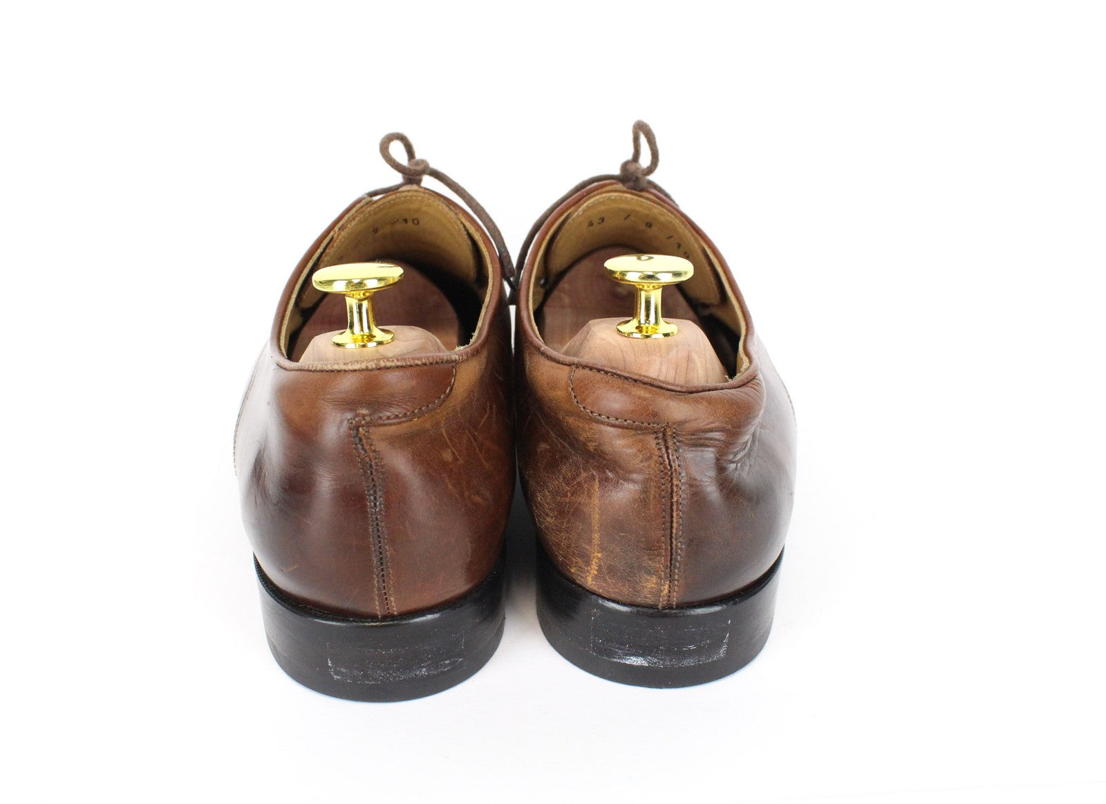 SUITSUPPLY Men's Brown Leather EU43 Lace-Up Low Top Dressy Casual Shoes