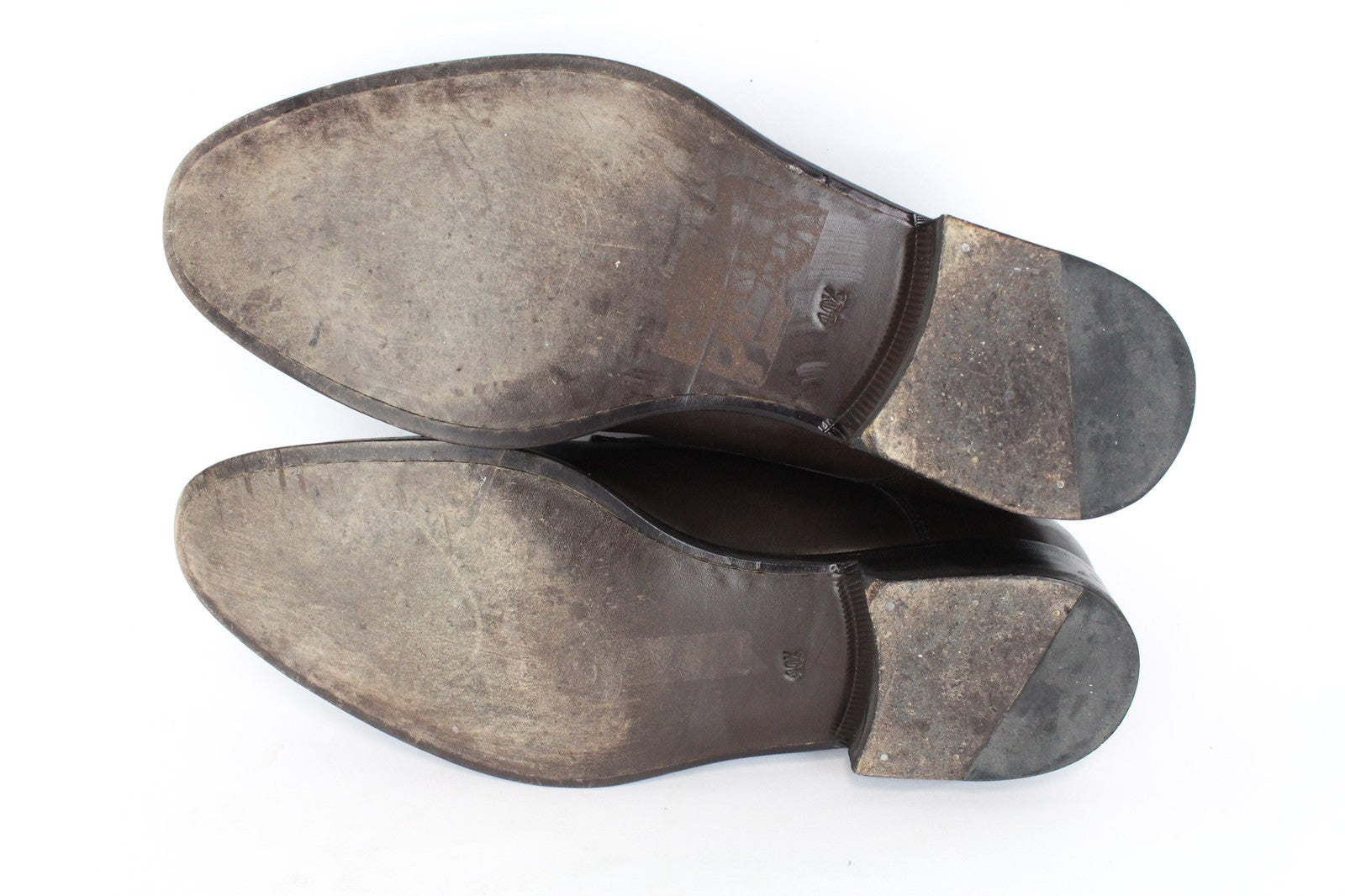 SUITSUPPLY Men's EU40.5 Brown Leather Double Buckle Smart Dress Shoes