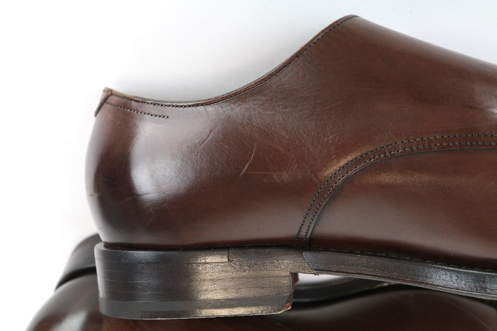 SUITSUPPLY Men's Shoes EU44 Brown Leather Buckle Low-Top Dressy Casual Pair