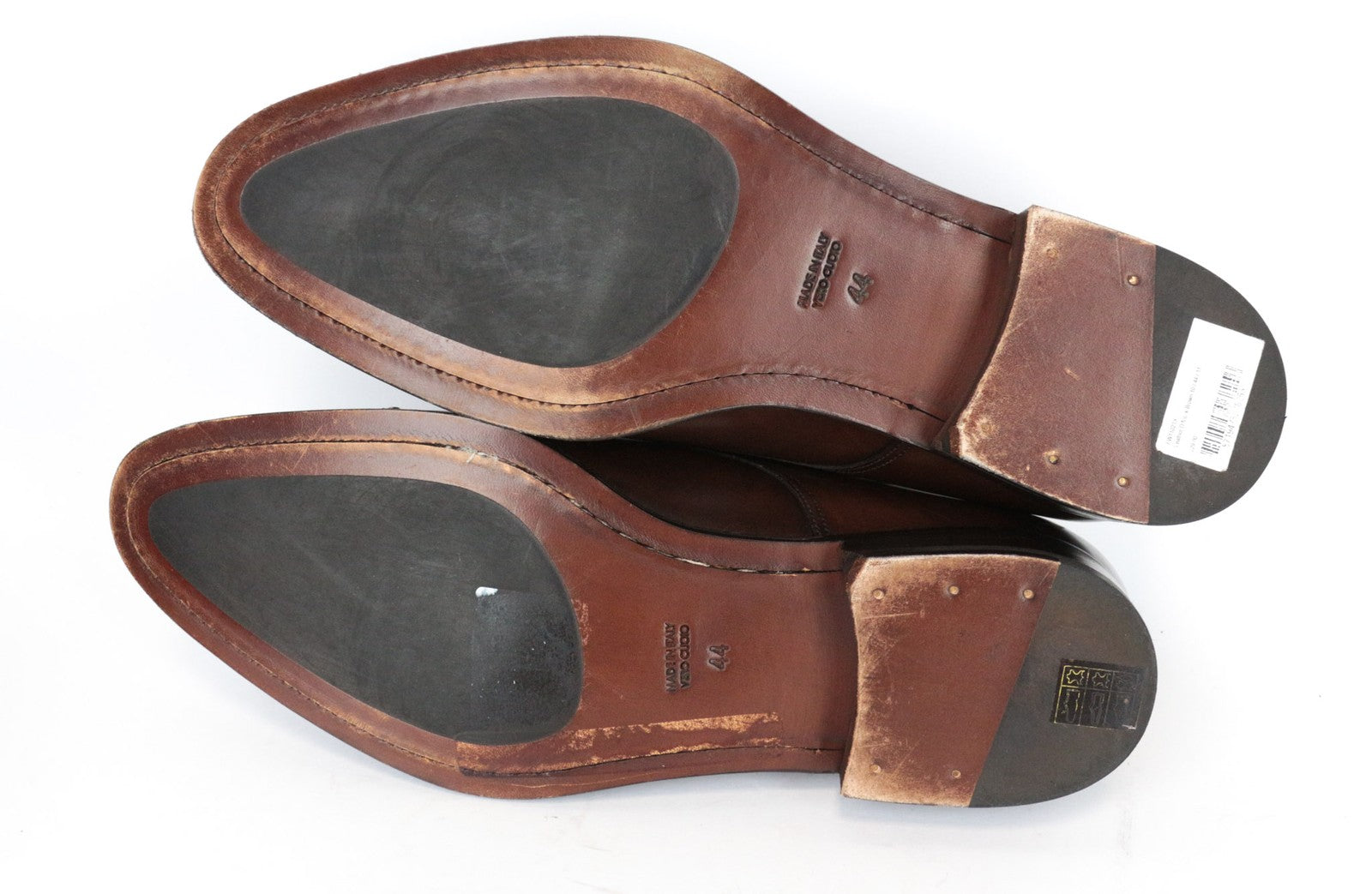 SUITSUPPLY Men's Shoes EU44 Brown Leather Buckle Low-Top Dressy Casual Pair