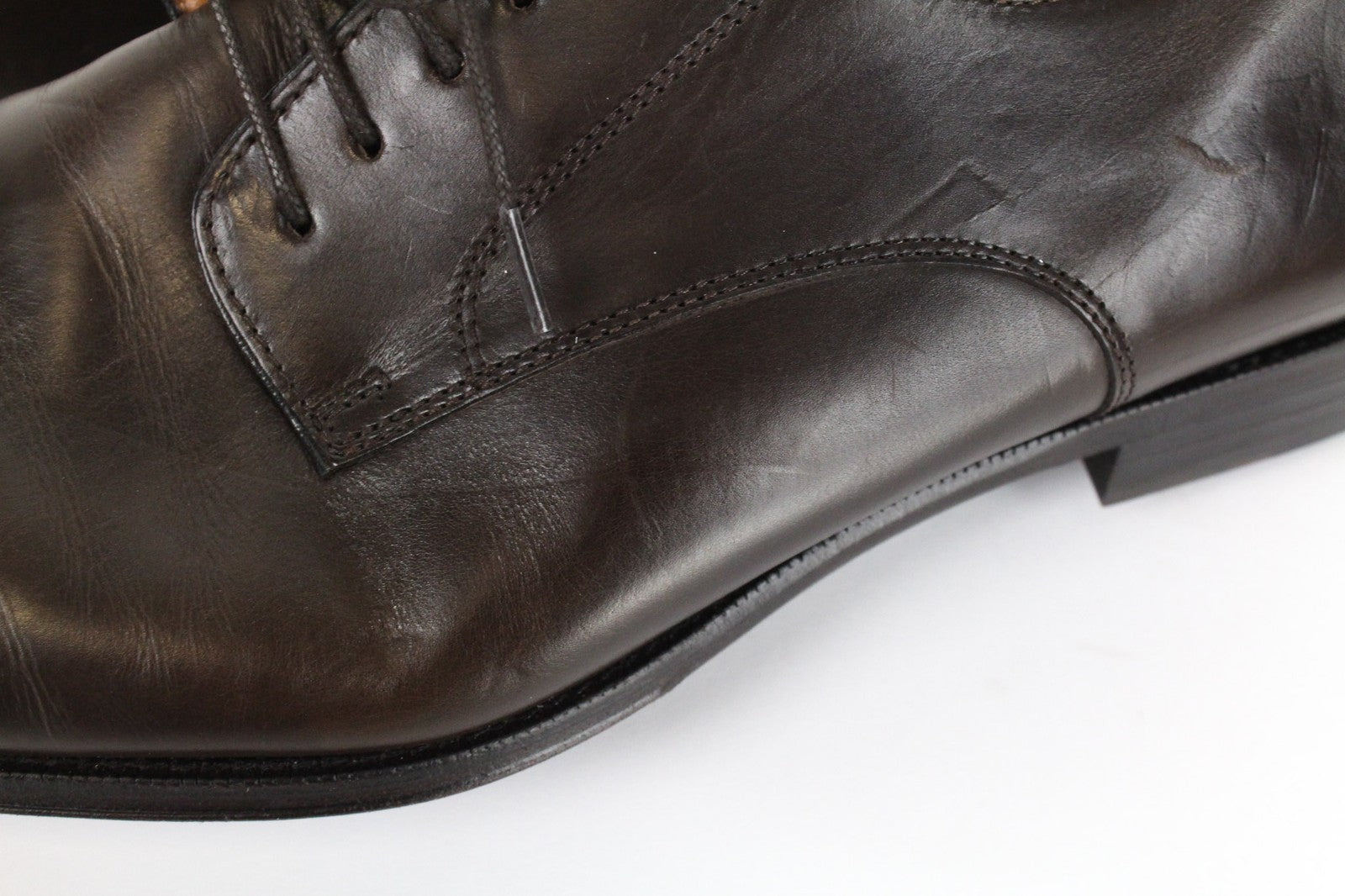 SUITSUPPLY EU45 rudi odiniai vyriški batai su raišteliais, klasikiniai, stilingi batai 