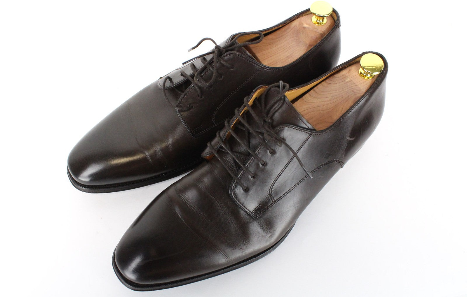 SUITSUPPLY EU45 rudi odiniai vyriški batai su raišteliais, klasikiniai, stilingi batai 