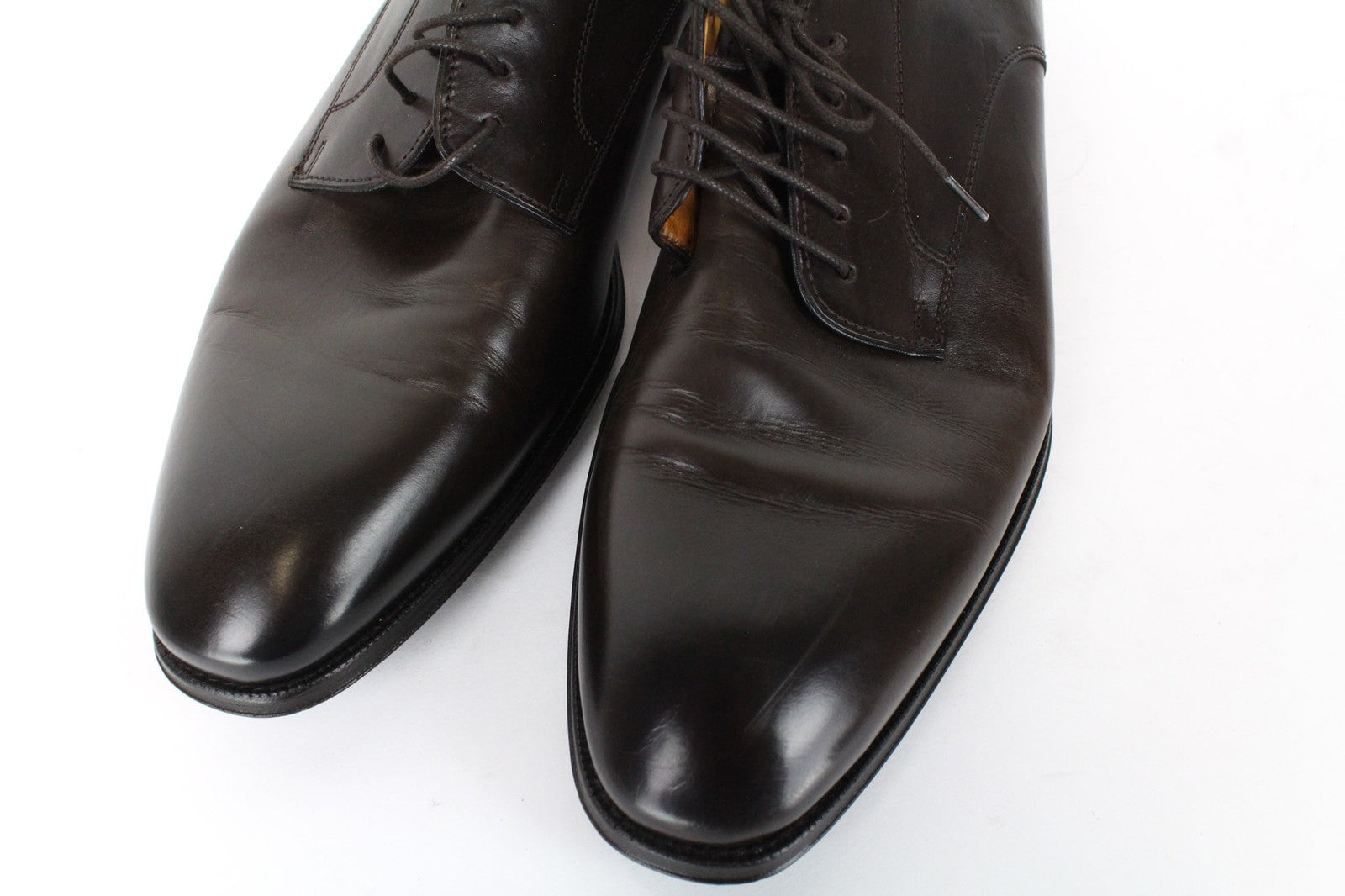 SUITSUPPLY EU45 rudi odiniai vyriški batai su raišteliais, klasikiniai, stilingi batai 