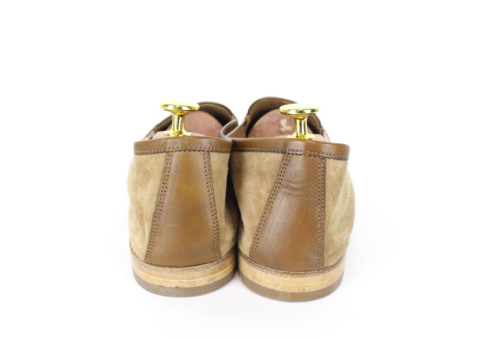 SUITSUPPLY vyriški mokasinai, EU44, šviesiai rudi, zomšiniai, užsegami, klasikiniai bateliai 