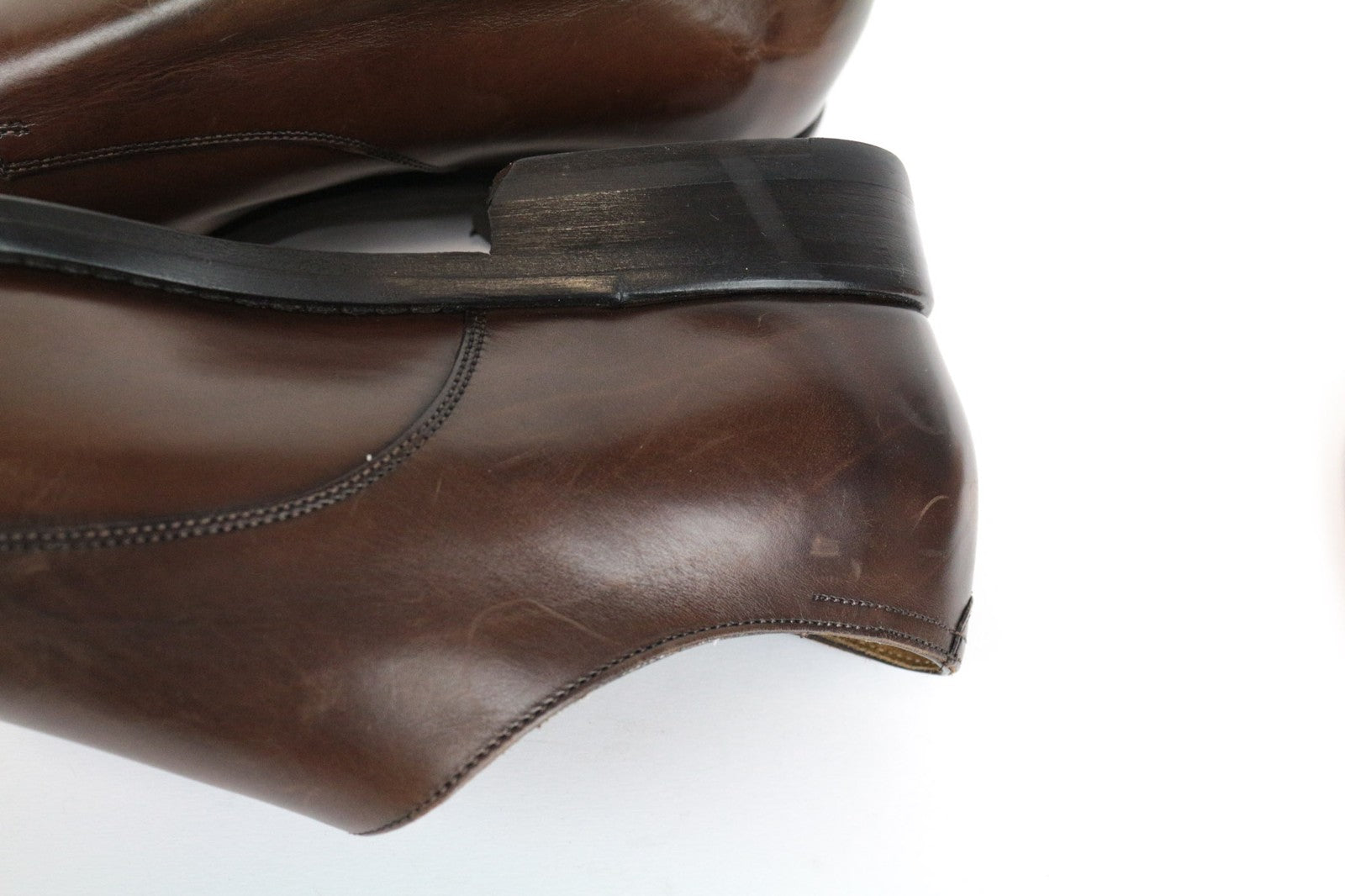 SUITSUPPLY Men's Shoes EU43 Brown Leather Double Buckle Dressy Formal Style