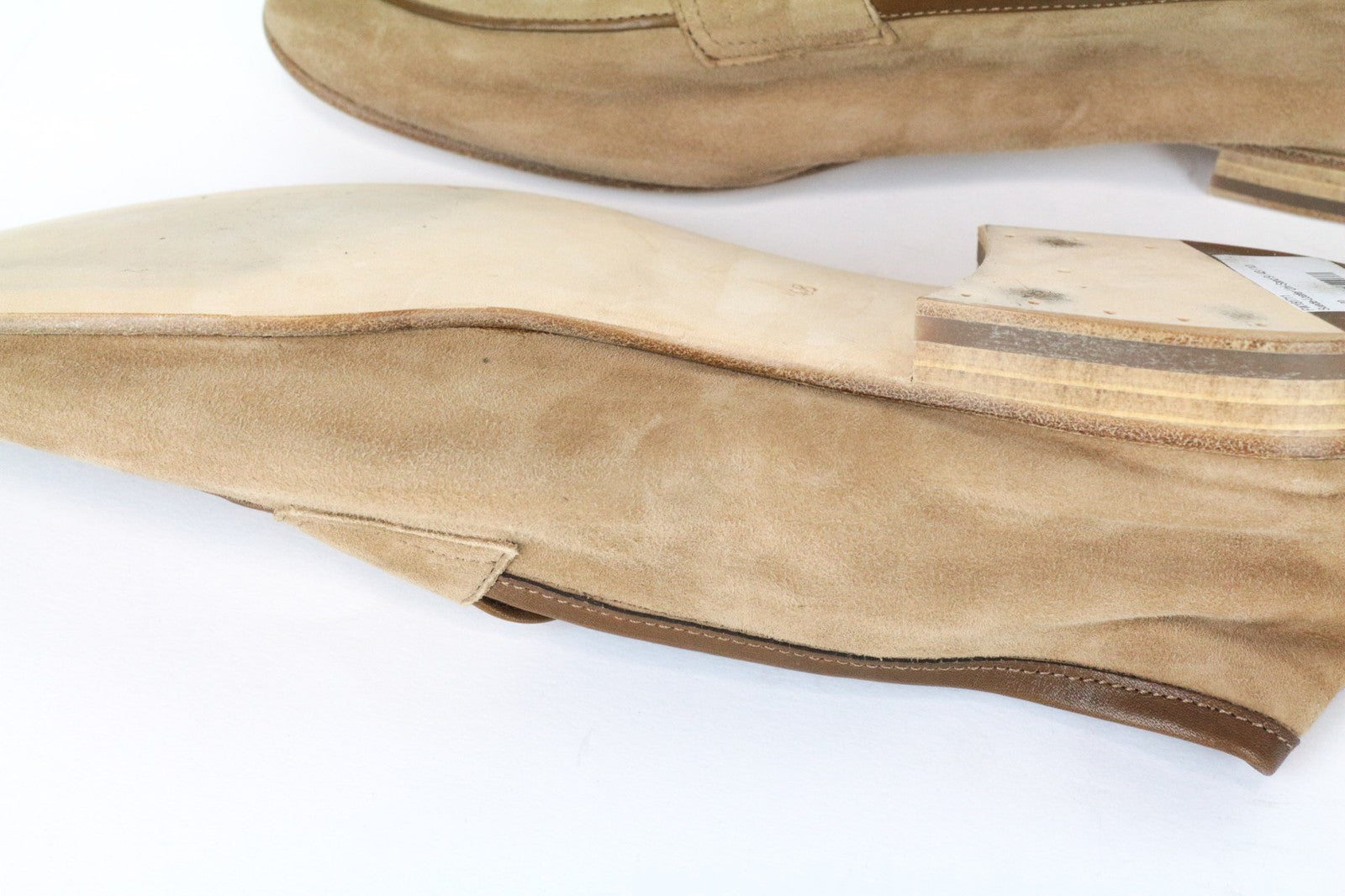 SUITSUPPLY vyriški batai EU43 rudi užsegami zomšos žemi bateliai klasikinio stiliaus 