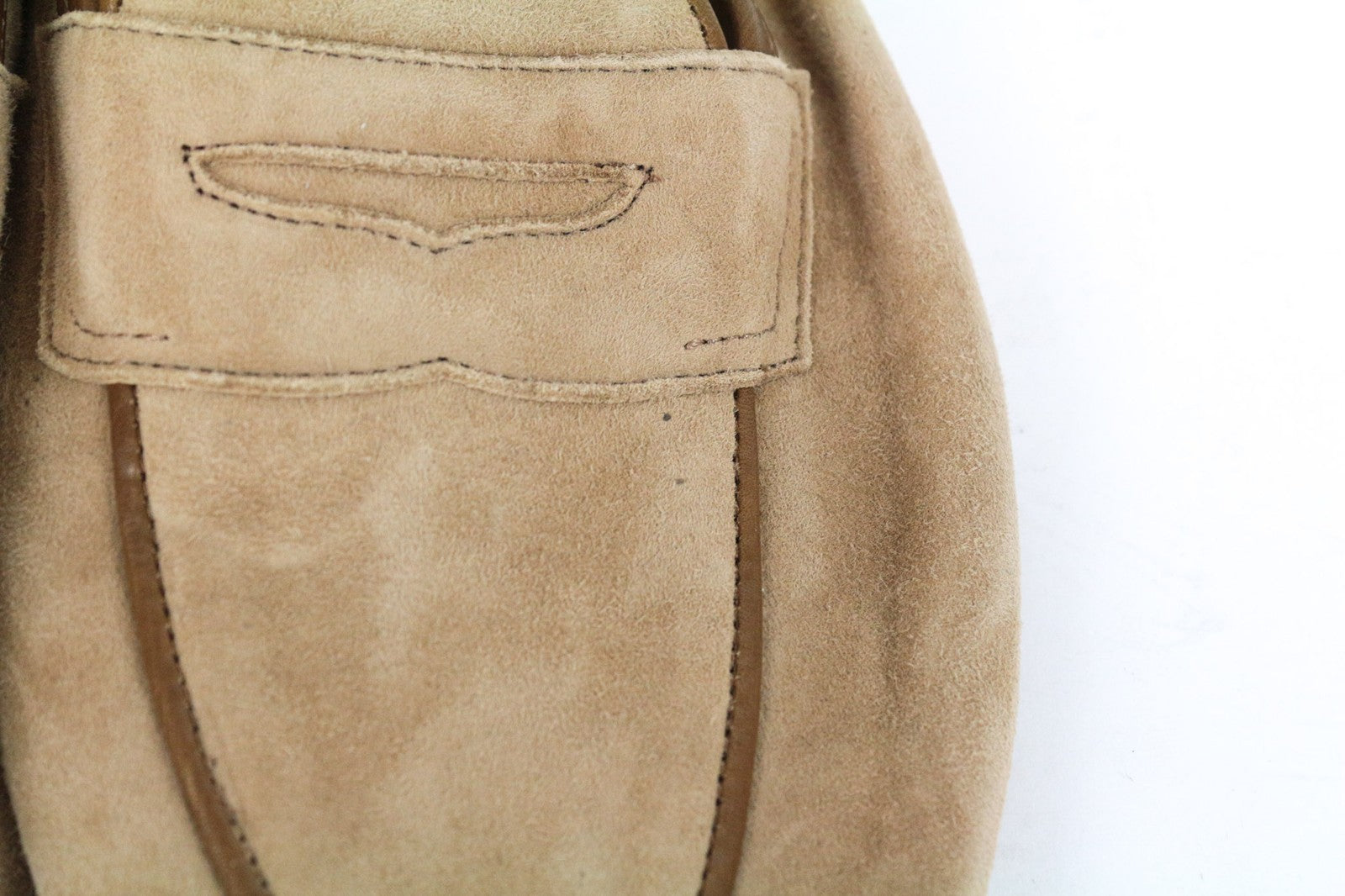 SUITSUPPLY vyriški batai EU43 rudi užsegami zomšos žemi bateliai klasikinio stiliaus 