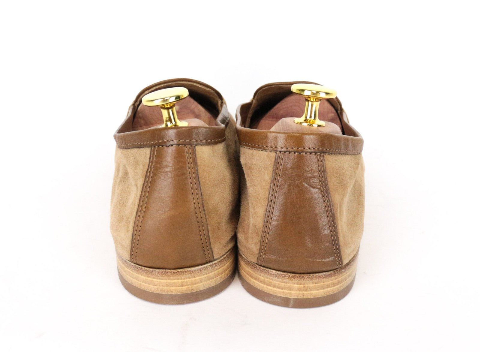 SUITSUPPLY vyriški batai EU43 rudi užsegami zomšos žemi bateliai klasikinio stiliaus 