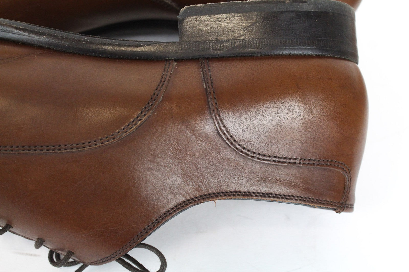 SUITSUPPLY Men's Formal Shoes EU46 Brown Leather Low-Top Classic Laced