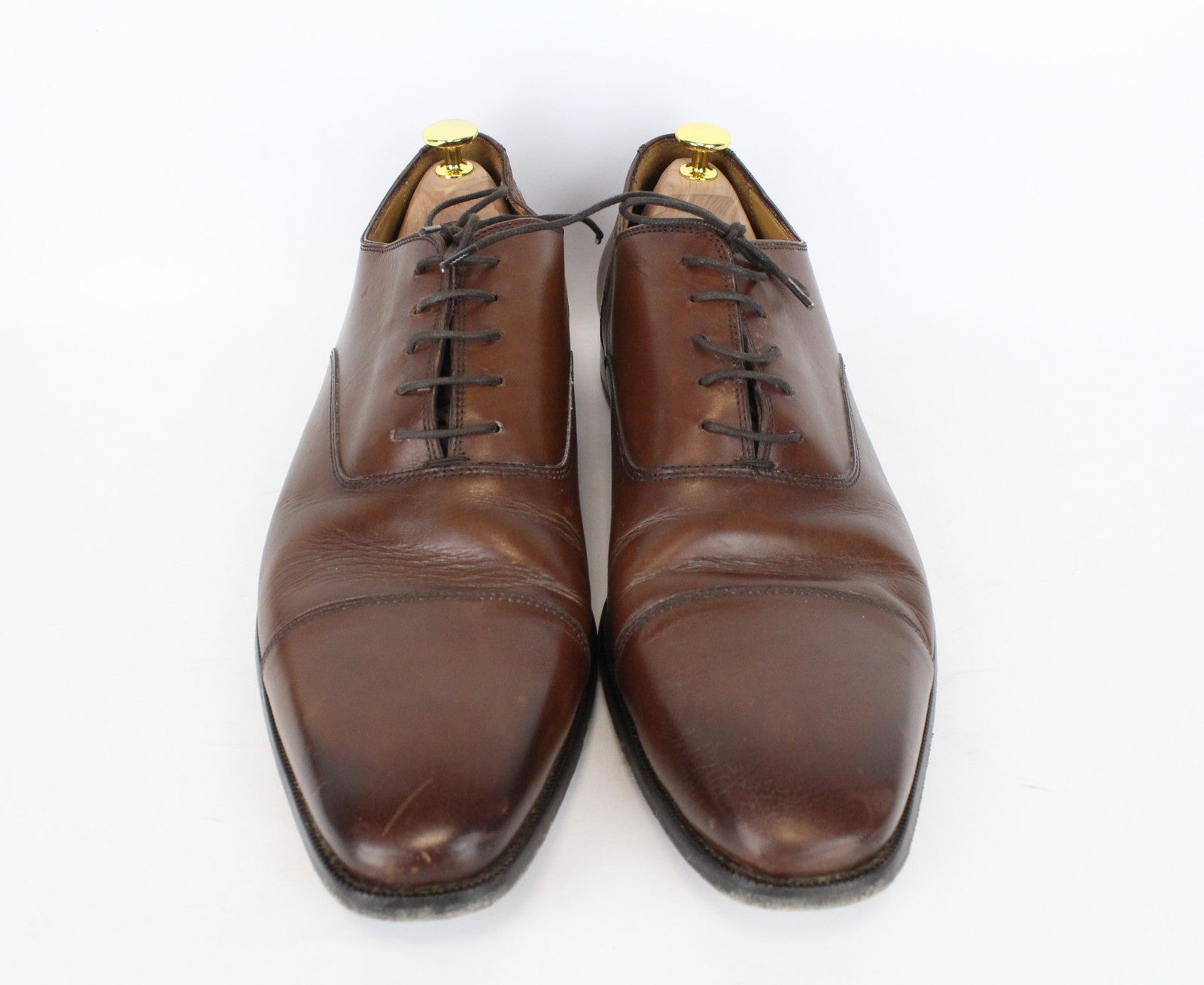 SUITSUPPLY Men's Formal Shoes EU46 Brown Leather Low-Top Classic Laced