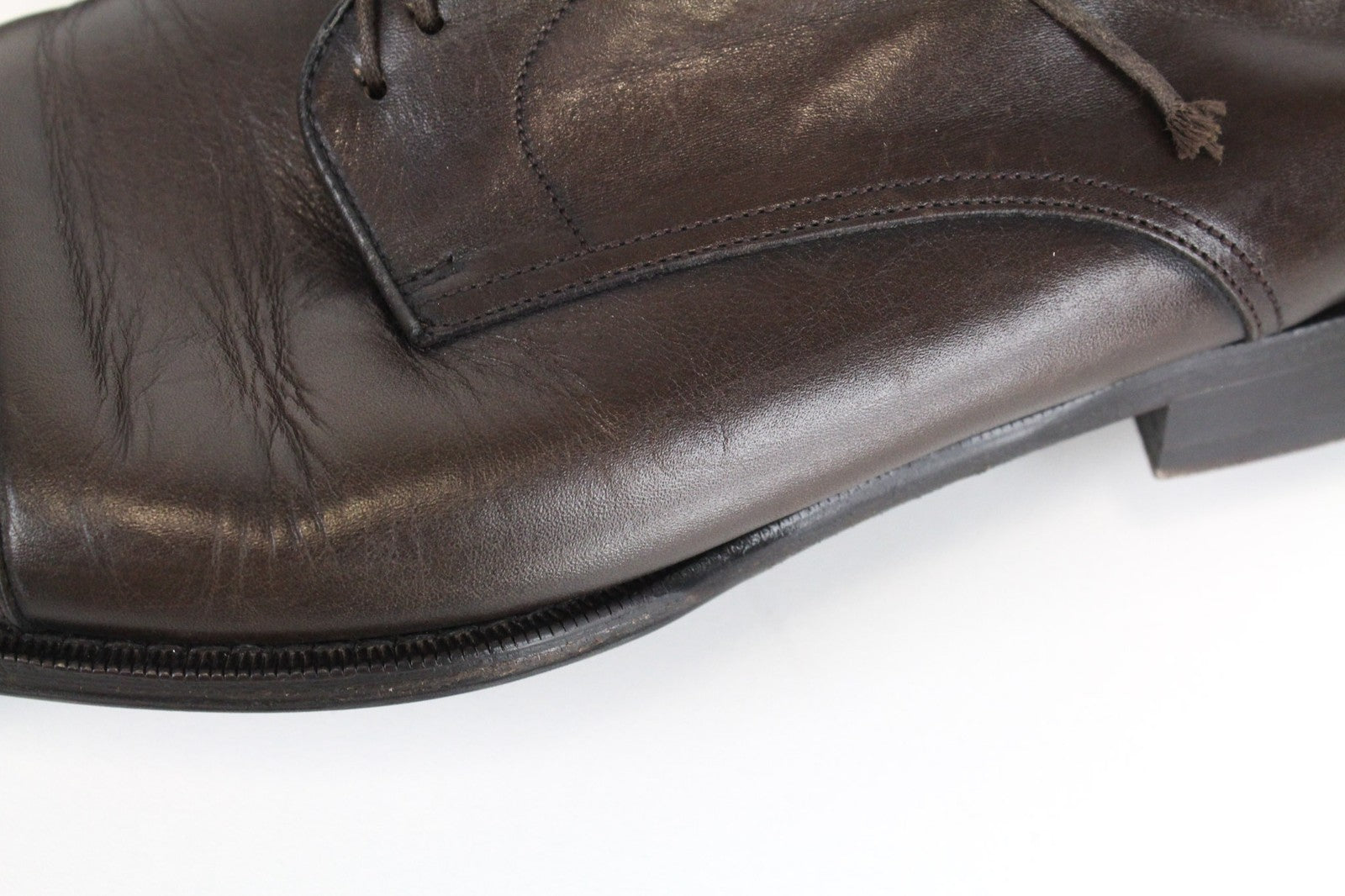 SUITSUPPLY Men's EU43 Shoes Brown Leather Lace-Up Classic Smart Style