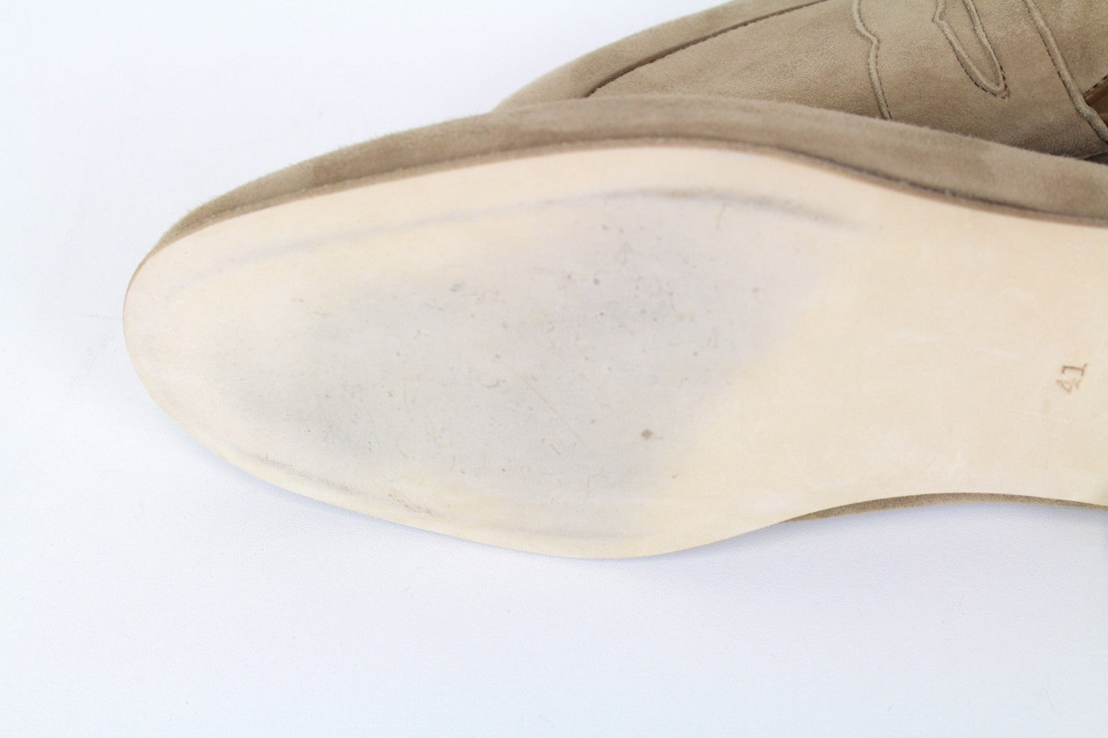 SUITSUPPLY vyriški batai, EU41, šviesiai rudi zomšiniai užsegami mokasinai 