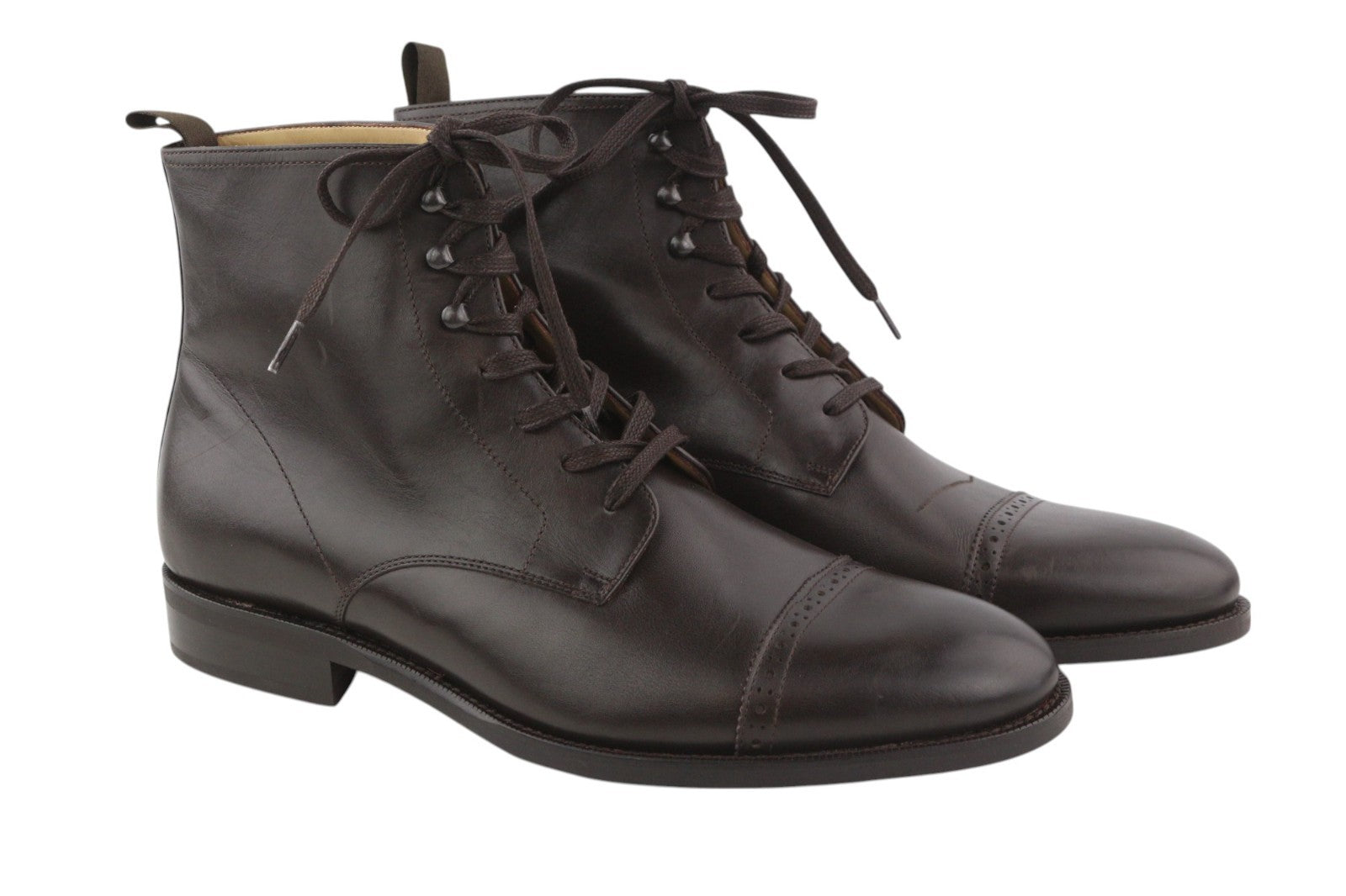 SUITSUPPLY EU43.5 rudi aukštakulniai vyriški klasikiniai formalūs odiniai batai su raišteliais 