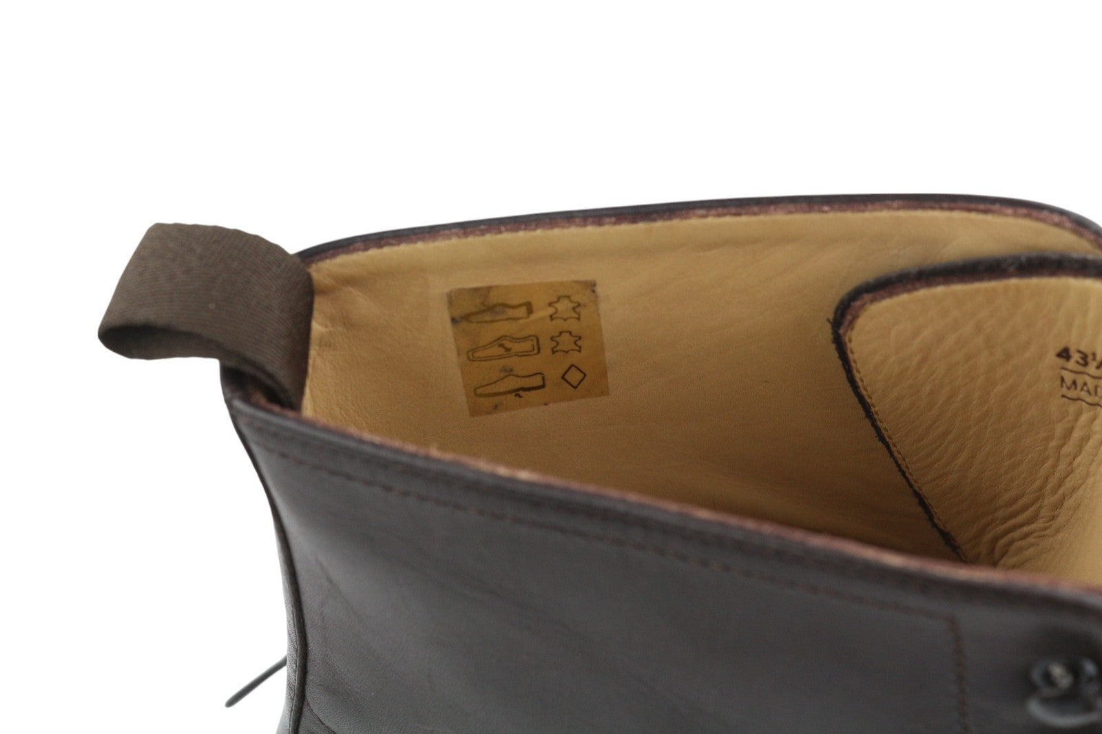 SUITSUPPLY EU43.5 rudi aukštakulniai vyriški klasikiniai formalūs odiniai batai su raišteliais 