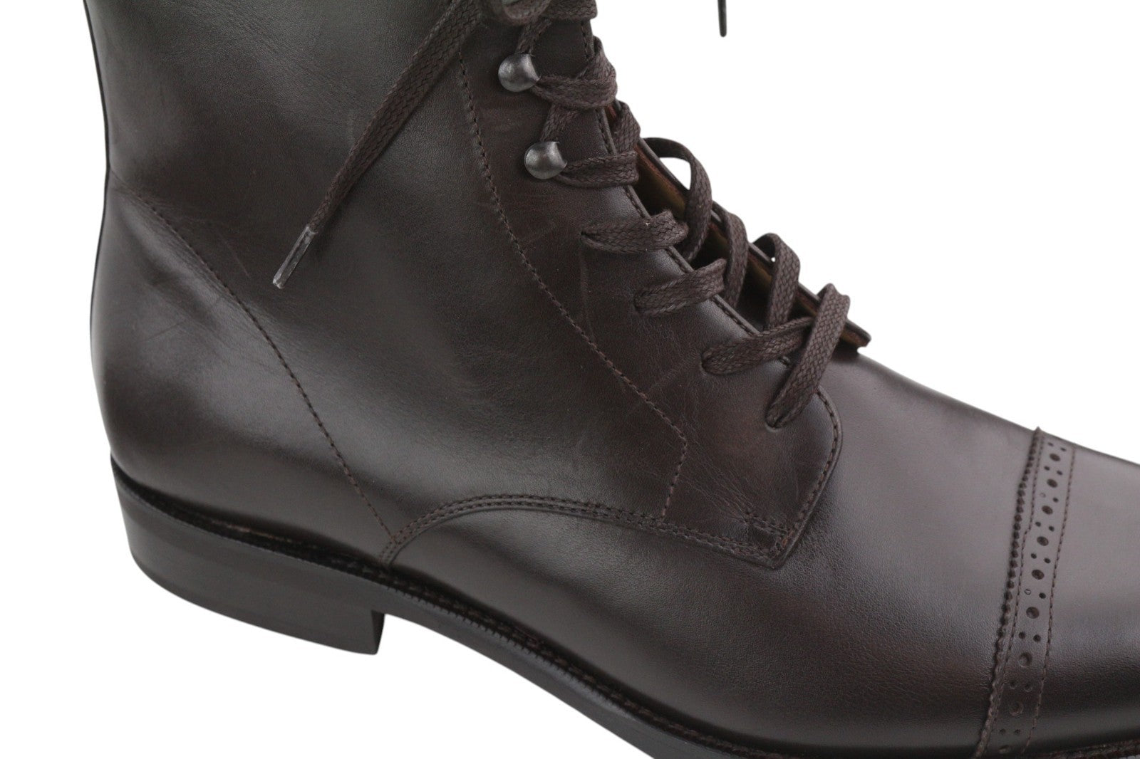 SUITSUPPLY EU43.5 rudi aukštakulniai vyriški klasikiniai formalūs odiniai batai su raišteliais 