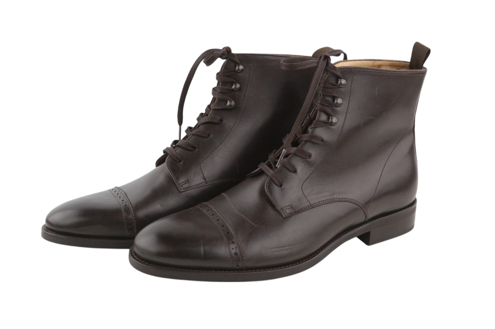 SUITSUPPLY EU43.5 rudi aukštakulniai vyriški klasikiniai formalūs odiniai batai su raišteliais 
