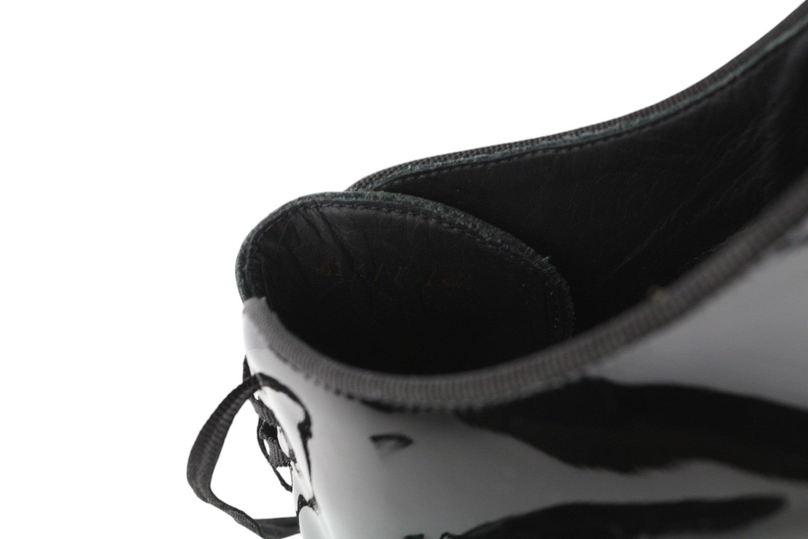 SUITSUPPLY Men Shoes EU41.5 Black Lacquered Classic Formal Laced Low-Top