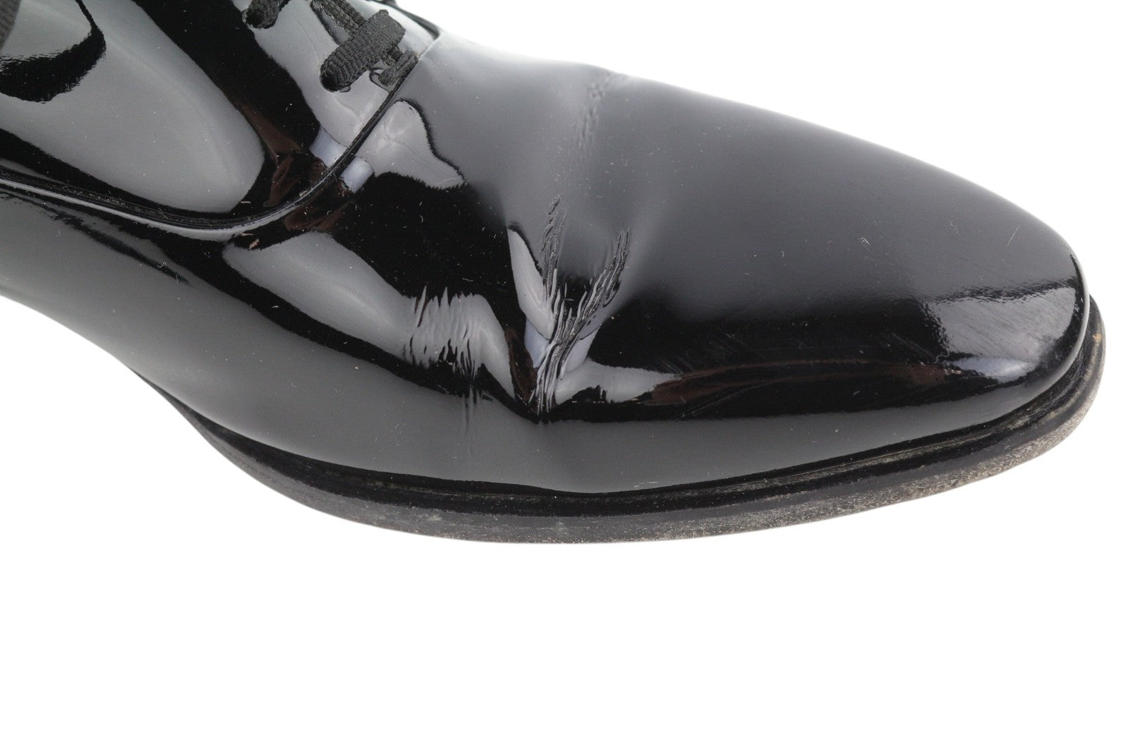 SUITSUPPLY Men Shoes EU41.5 Black Lacquered Classic Formal Laced Low-Top