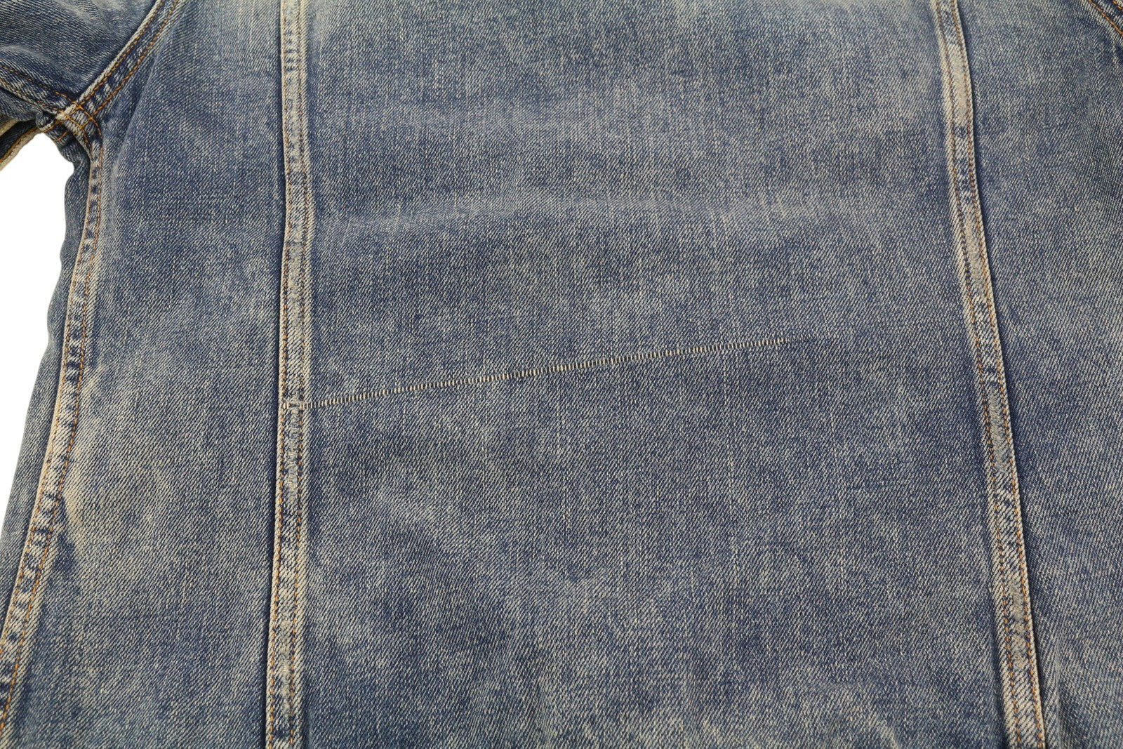 NUDIE JEANS Billy vyriška striukė M, žvilganti indigo spalvos, plėšyta, su logotipu 