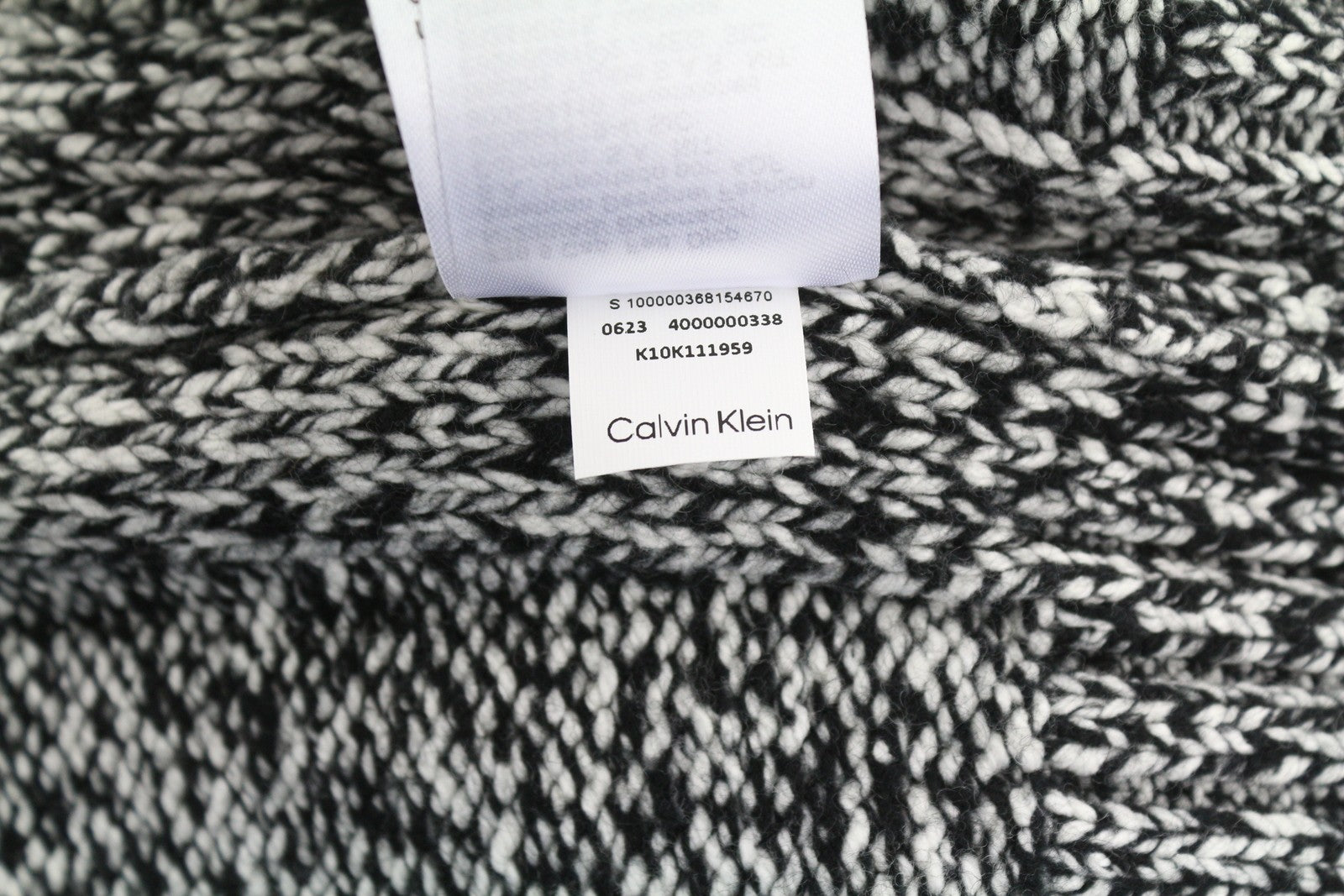 CALVIN KLEIN 2 spalvų vilnos mišinio Cn vyriškas megztinis S apvalios kaklo formos tamprus megztinis 