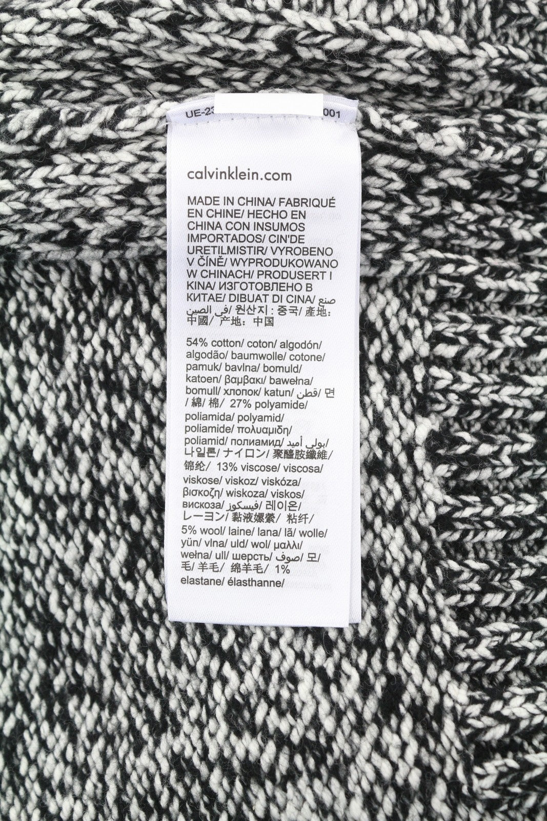 CALVIN KLEIN 2 spalvų vilnos mišinio Cn vyriškas megztinis S apvalios kaklo formos tamprus megztinis 