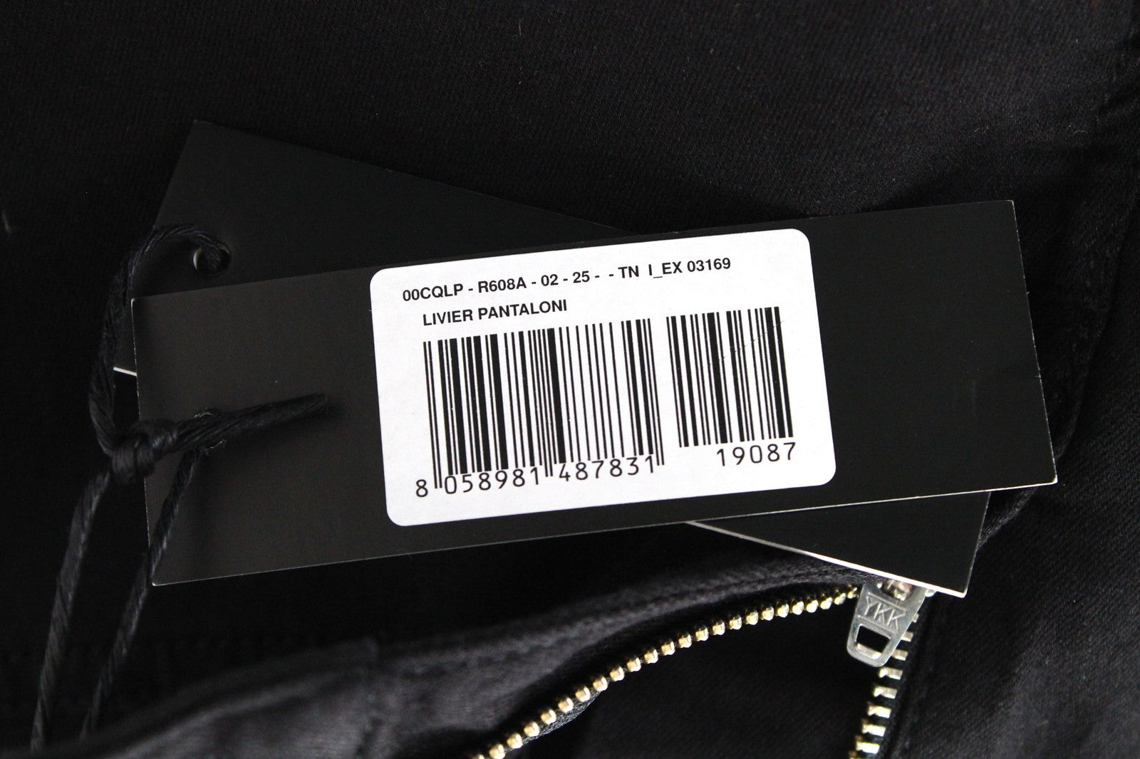 DIESEL Livier R608A moteriški džinsai W25 juodos medvilnės Jegging itin ploni 