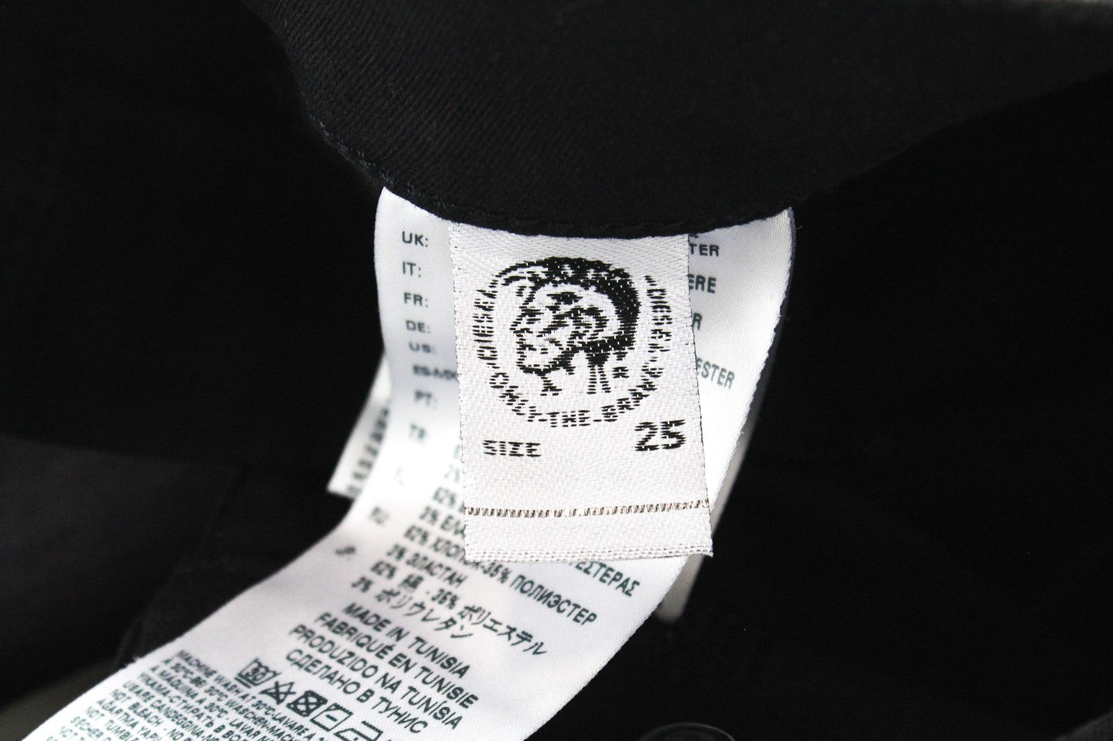 DIESEL Livier R608A moteriški džinsai W25 juodos medvilnės Jegging itin ploni 