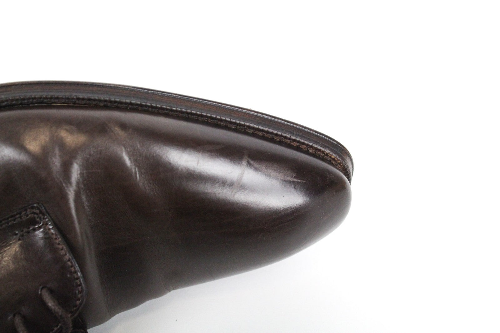 SUITSUPPLY Men's Shoes EU43 Brown Leather Formal Laced Classic Low-Top