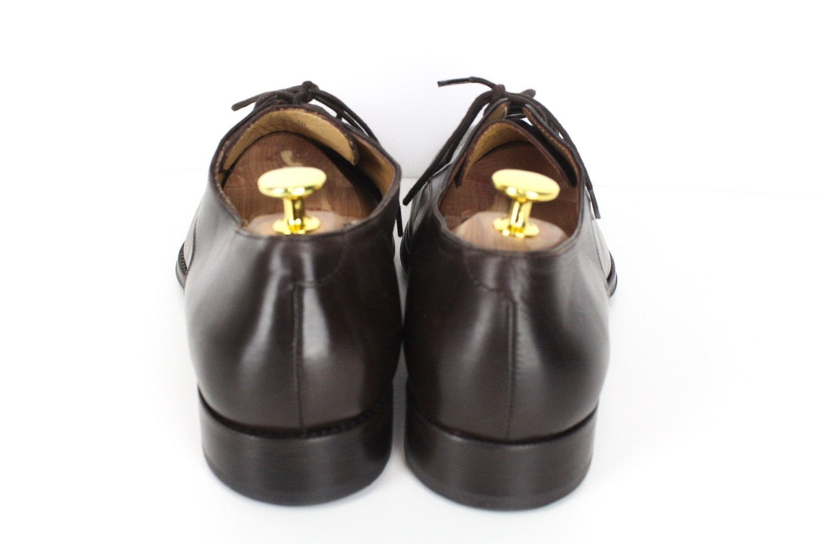 SUITSUPPLY Men's Shoes EU43 Brown Leather Formal Laced Classic Low-Top