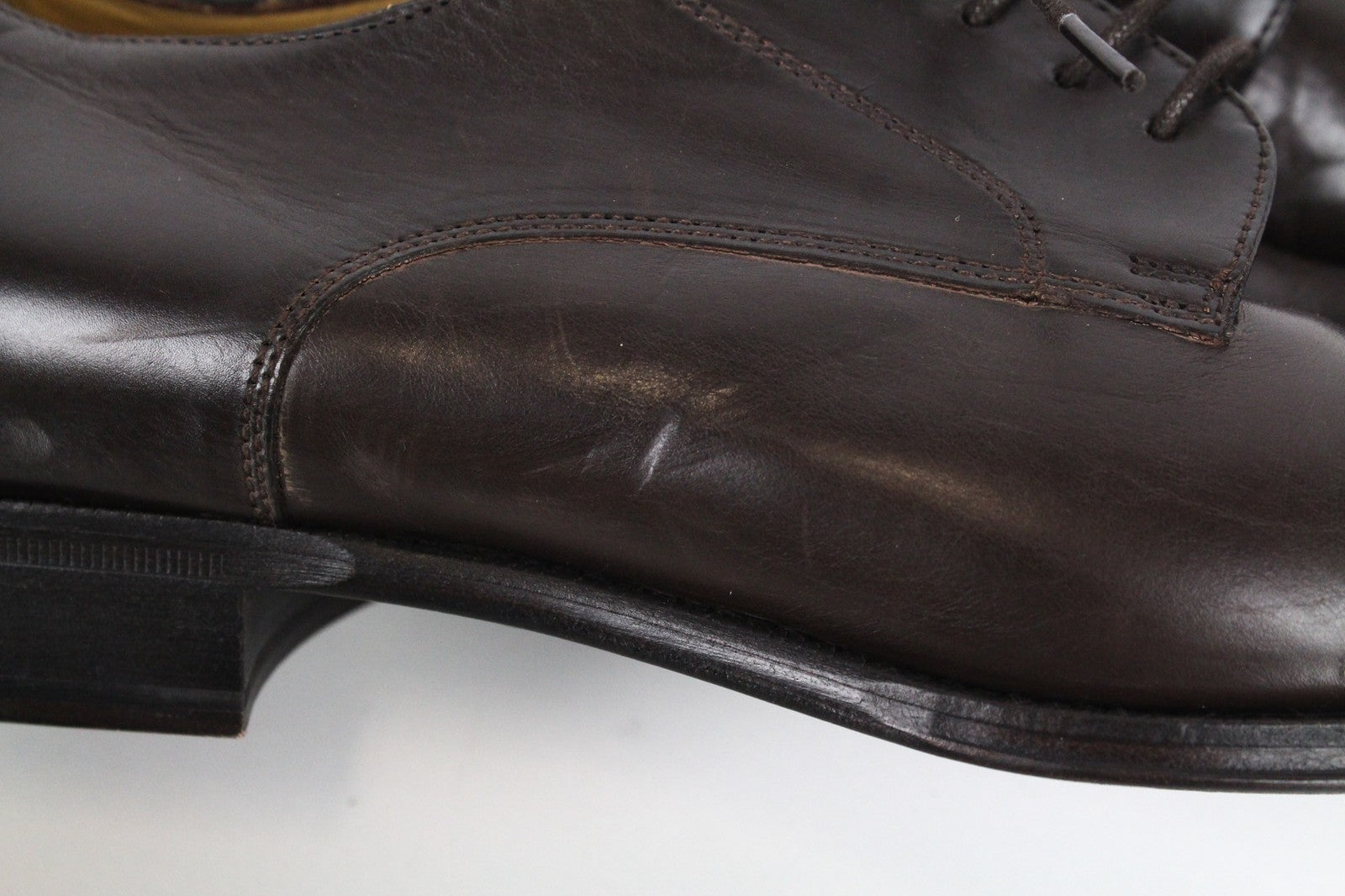 SUITSUPPLY Men's Shoes EU44.5 Brown Leather Laced Formal Low-Top Classic